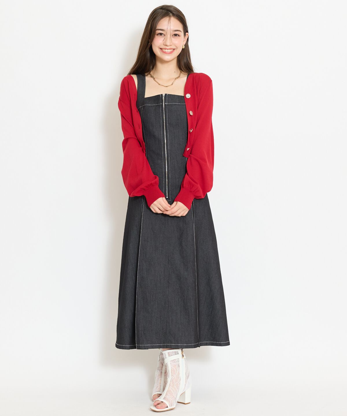 WILLSELECTION「ステッチデザインフロントZIPワンピース」|ワンピース|