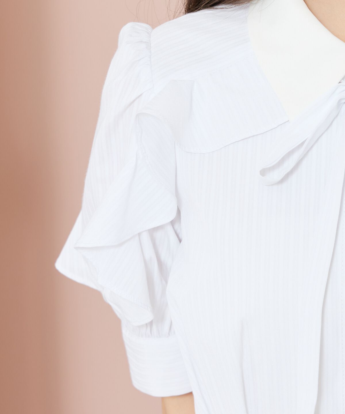 WILLSELECTION「ラッフルパフスリーブシャツワンピース」|ワンピース|