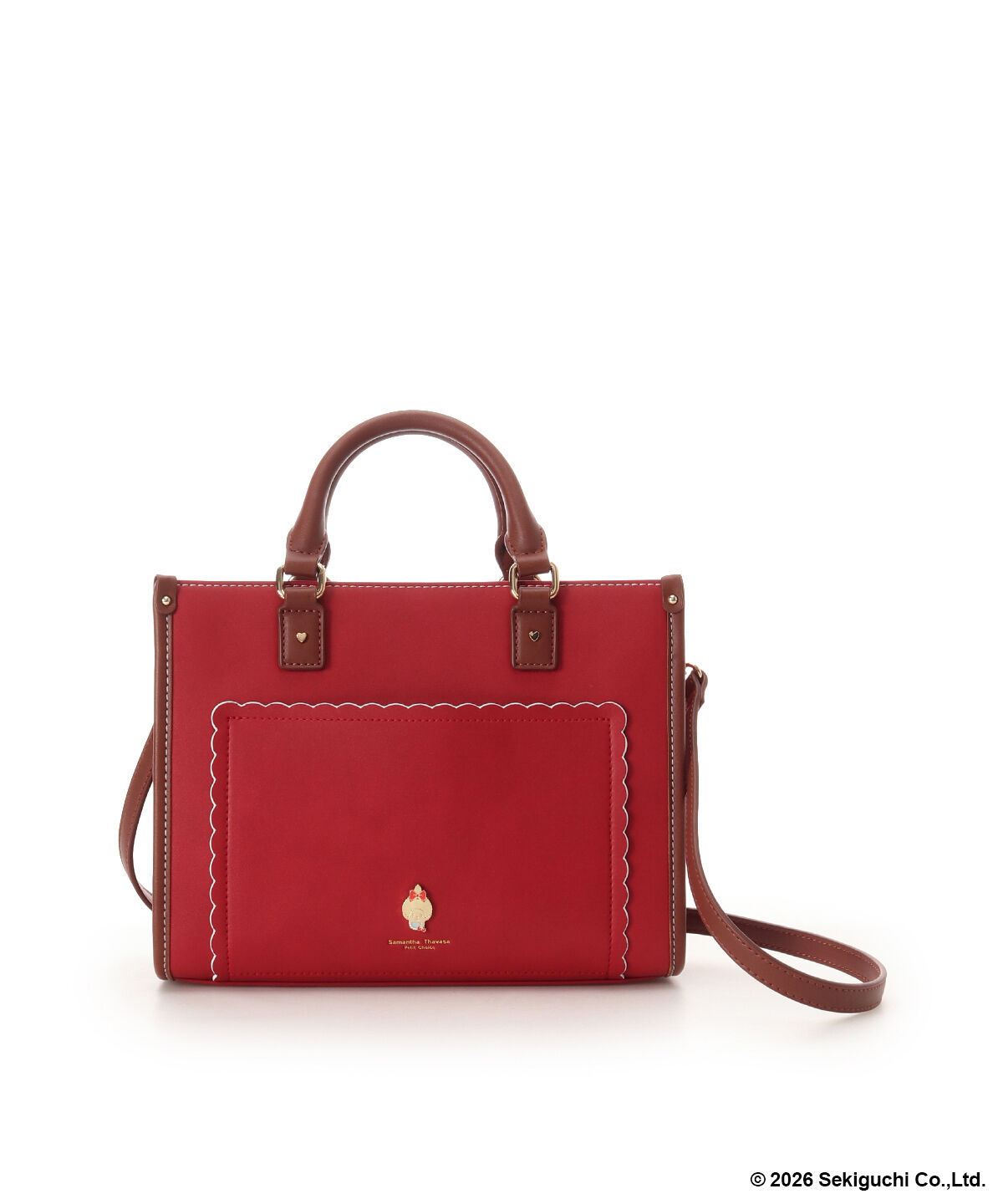 Samantha Thavasa Petit Choice「『モンチッチ』コレクション ハンドバッグ」|ショルダー・メッセンジャー|レッド
