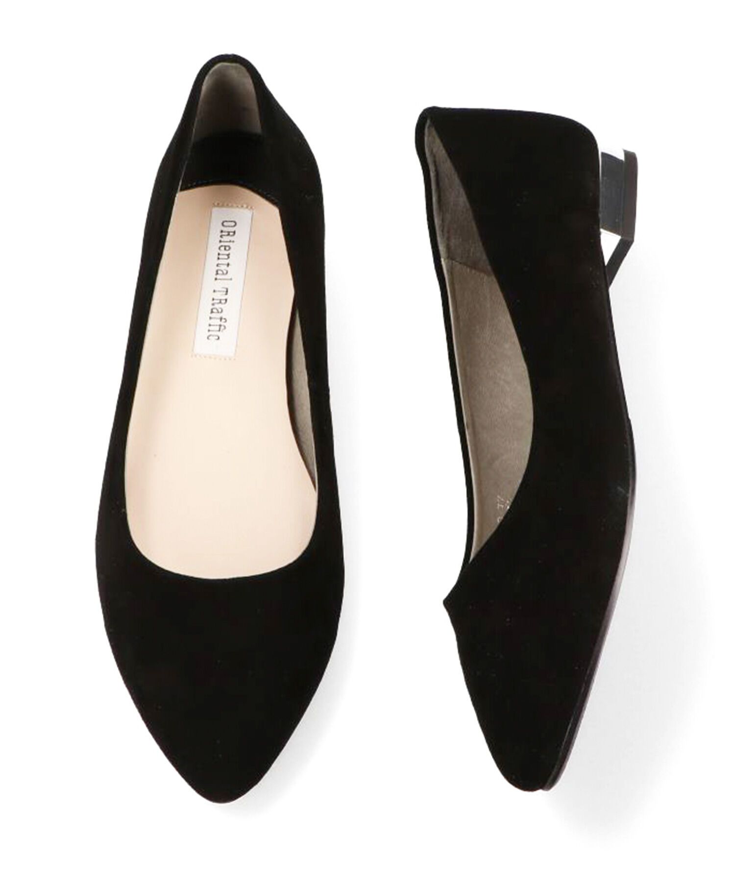 ORiental TRaffic「【アウトレット価格】本革スエードフラットパンプス/R-6002」|パンプス|