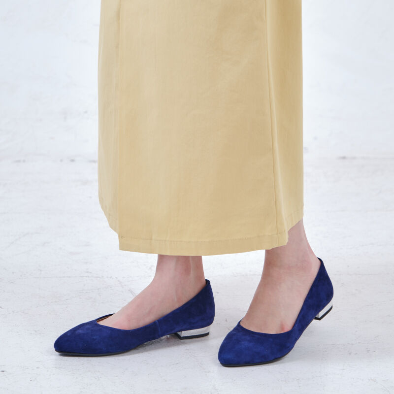 ORiental TRaffic「【アウトレット価格】本革スエードフラットパンプス/R-6002」|パンプス|