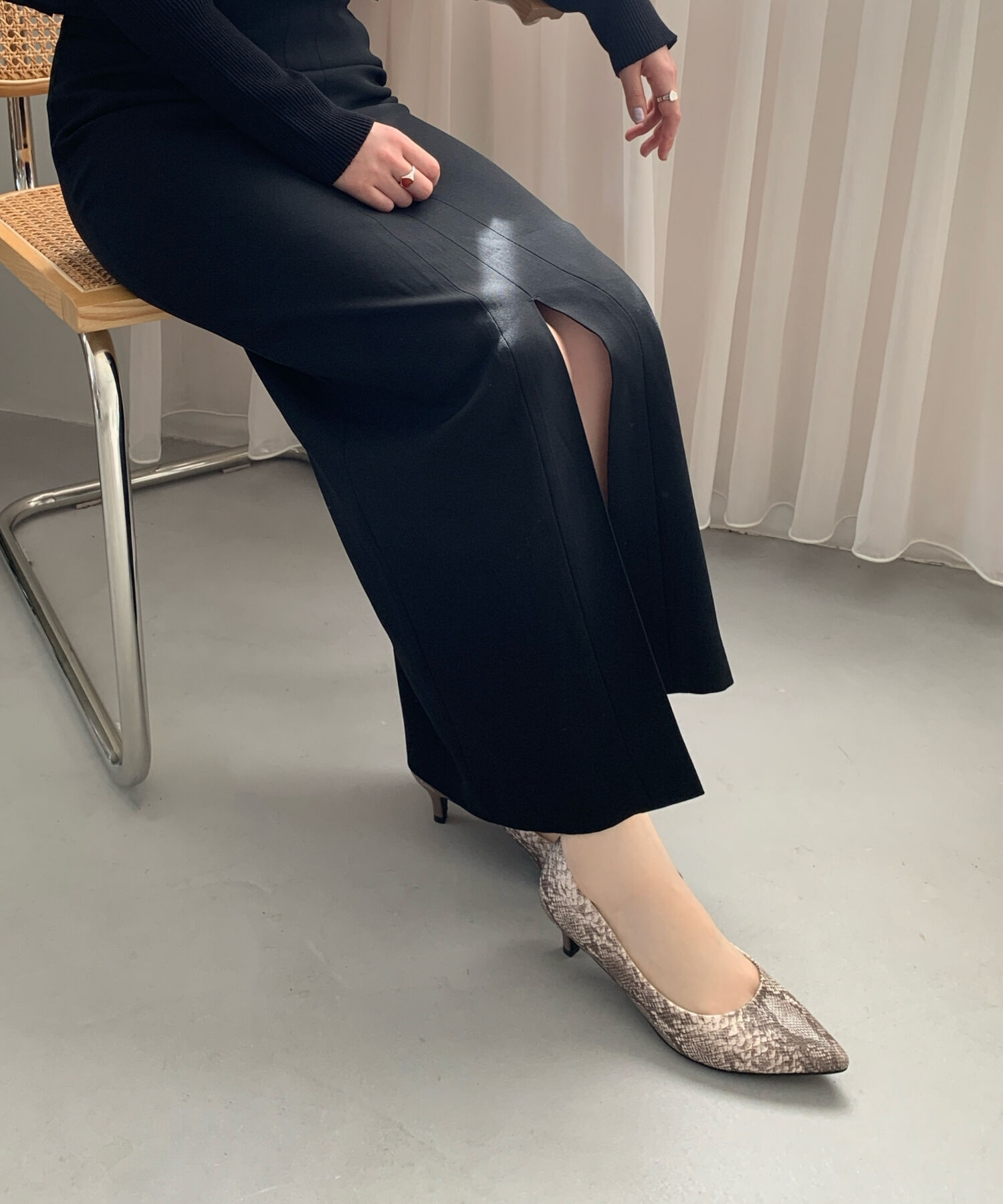 ORiental TRaffic「【跳べるパンプス/シリーズ累計１５０万足突破】ミドルヒール パンプス /R-3202 オフィス」|パンプス|