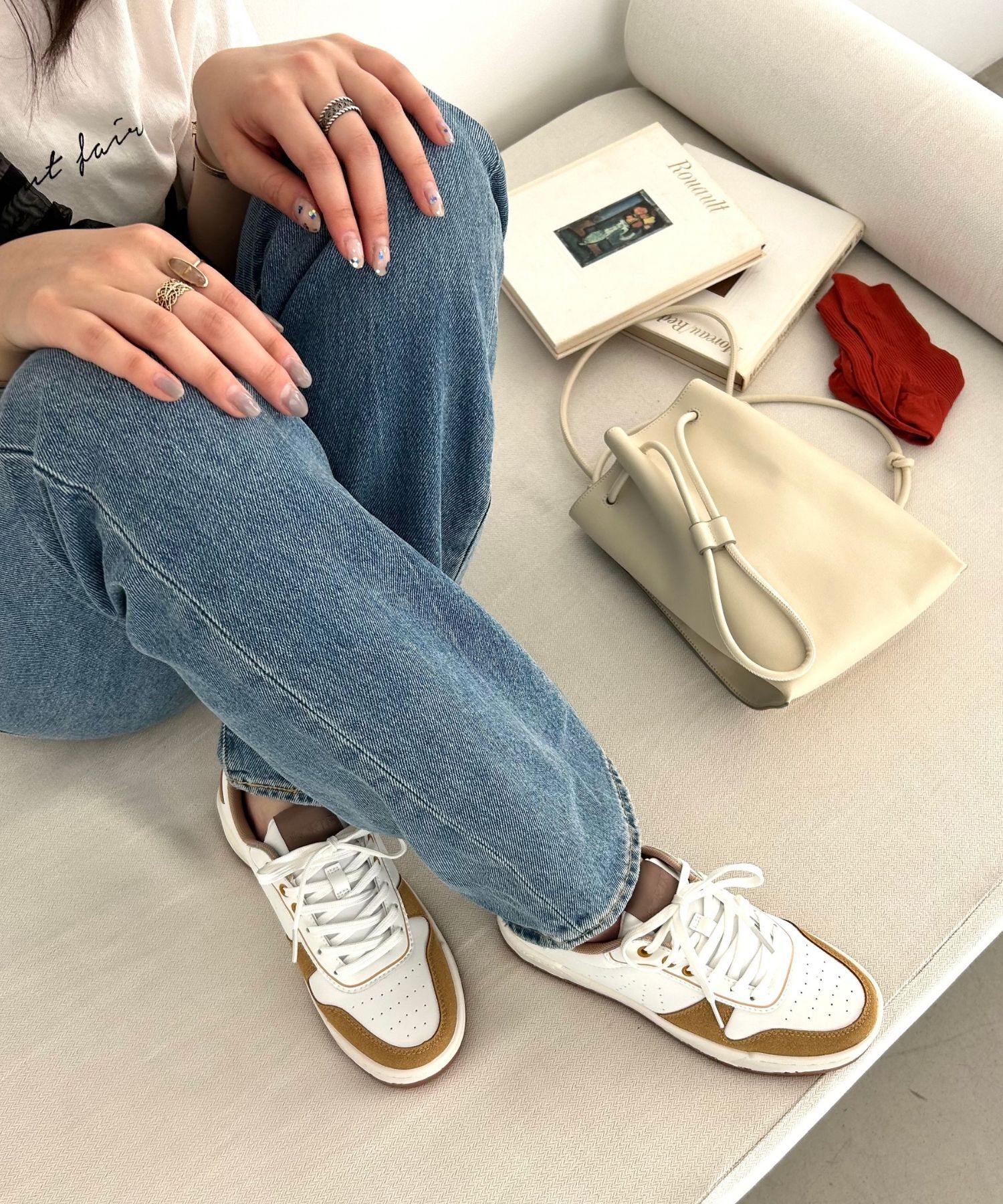 ORiental TRaffic「【トレンド】パンチングミッドソールスニーカー/OT3725 スニーカー 定番 人気 売れてる」|スニーカー|