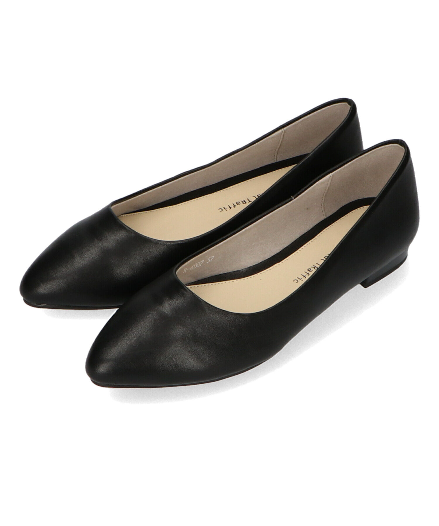 ORiental TRaffic「【WEB限定 / 累計16万足突破】ポインテッドトゥ フラット パンプス /R-4007 通勤靴 厚手クッション」|パンプス|