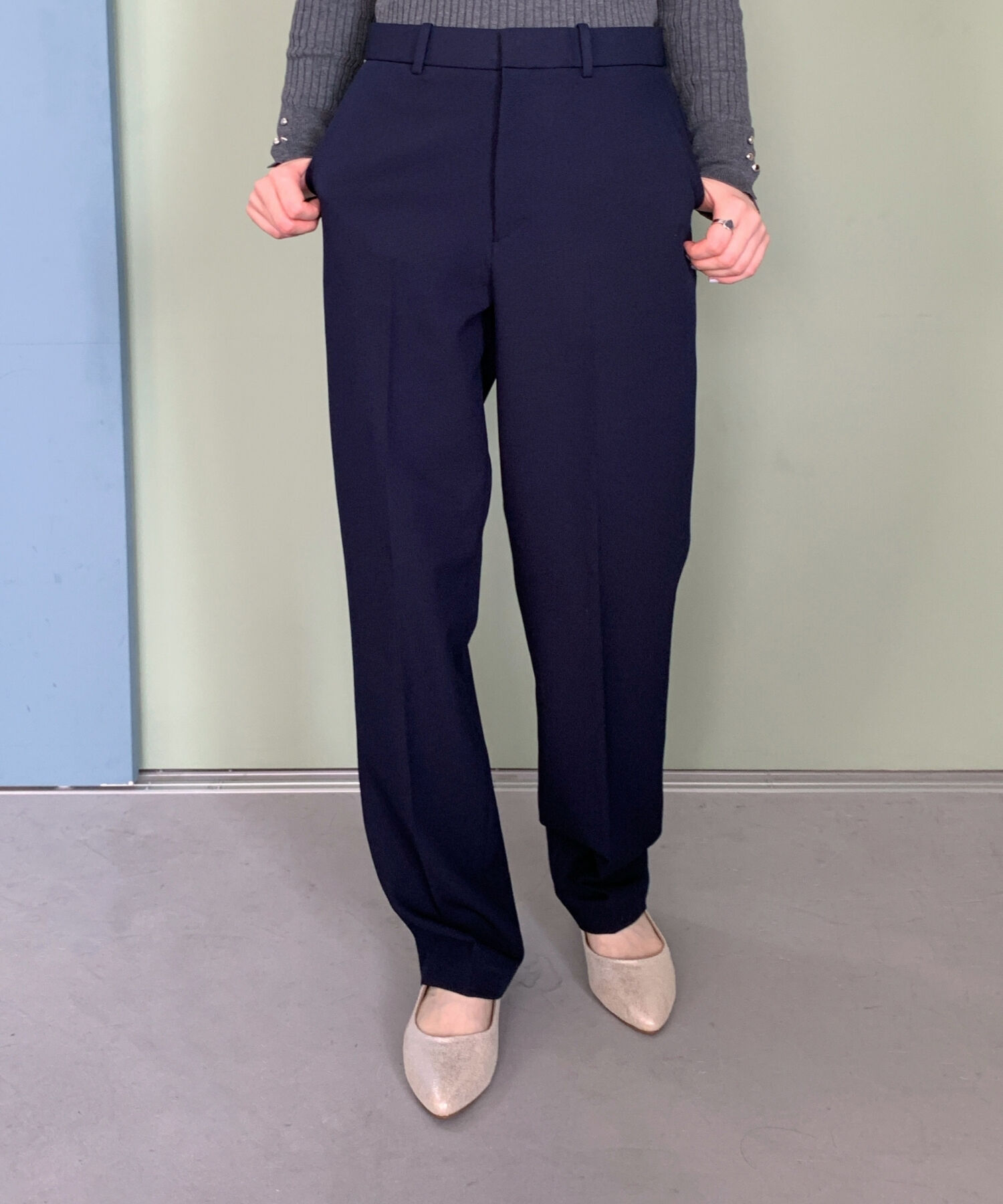 ORiental TRaffic「【WEB限定 / 累計16万足突破】ポインテッドトゥ フラット パンプス /R-4007 通勤靴 厚手クッション」|パンプス|