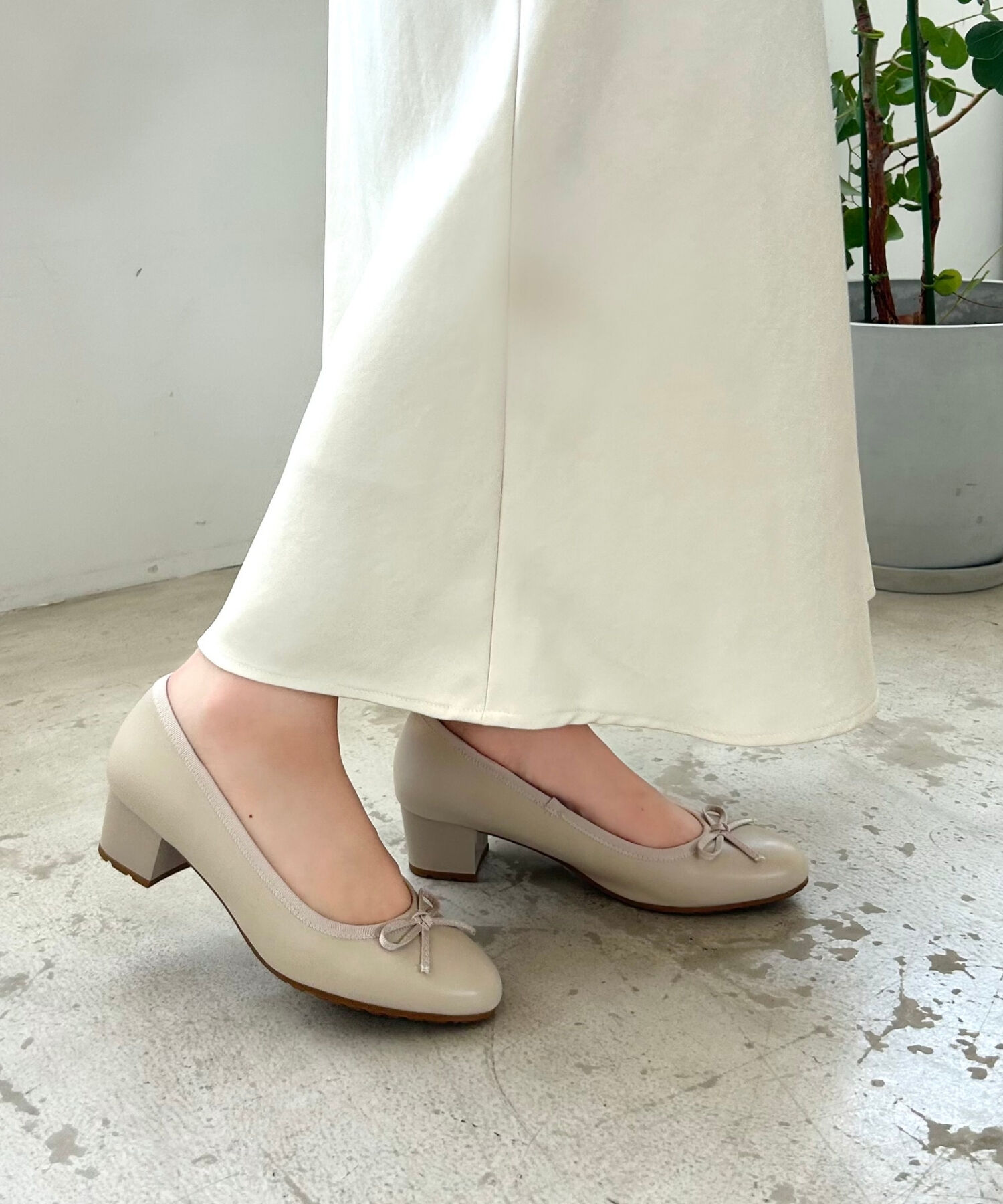 ORiental TRaffic「【防水】 ラウンドトゥ バレエ レイン パンプス /R-1017 バレエシューズ ヒール4.3ｃｍ」|パンプス|