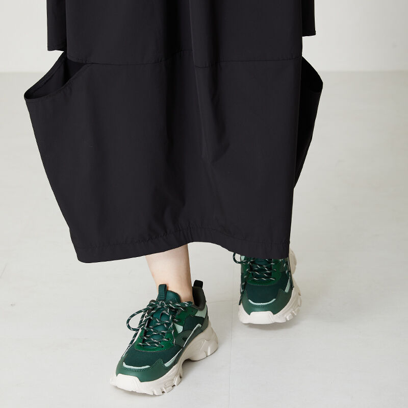 ORiental TRaffic「【アウトレット価格】ストライプシューレース厚底スニーカー/OT3728」|スニーカー|