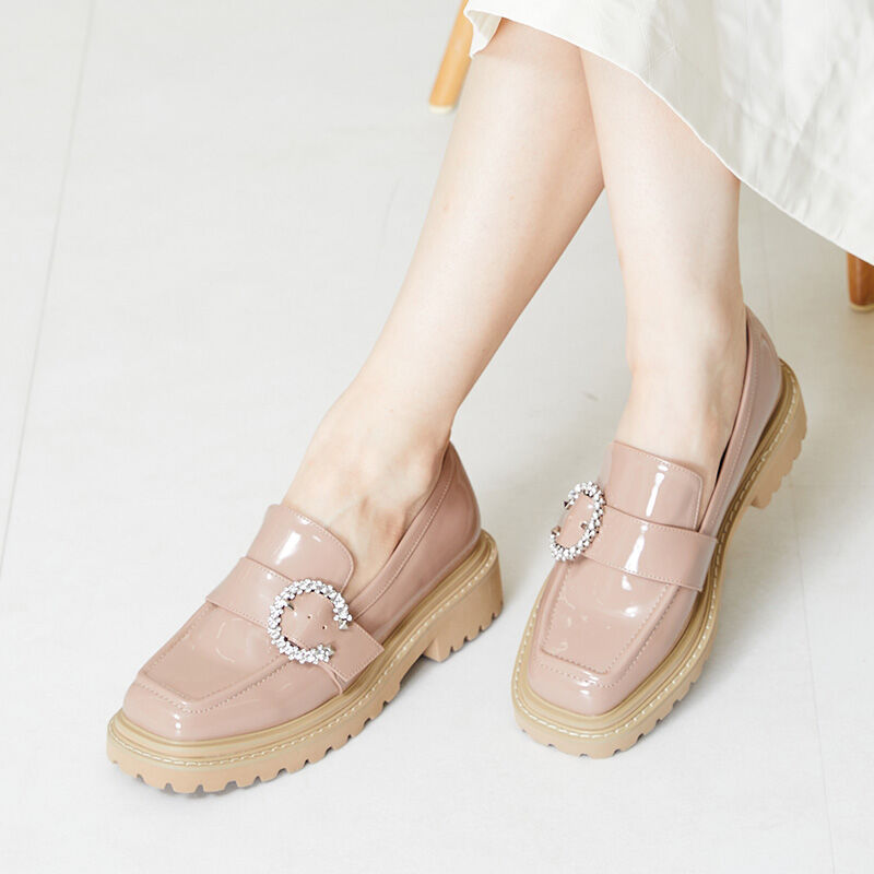 ORiental TRaffic「厚底ビジューバックルベルトシューズ/31315」|ビジネス・ドレスシューズ|PINK