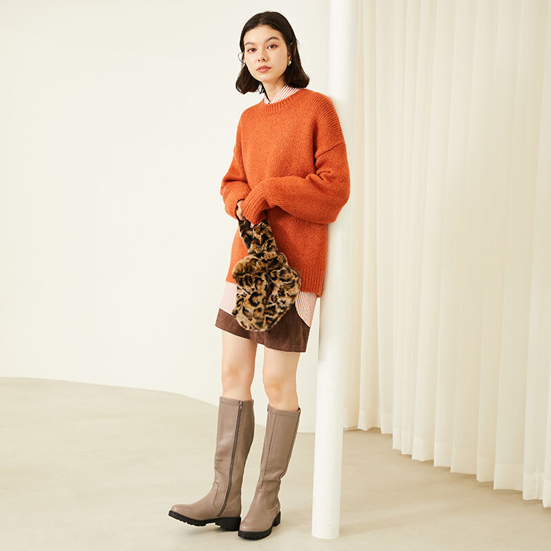 ORiental TRaffic「タンクソール ロングブーツ /31501 ボリュームソール ストレッチ」|ロングブーツ|