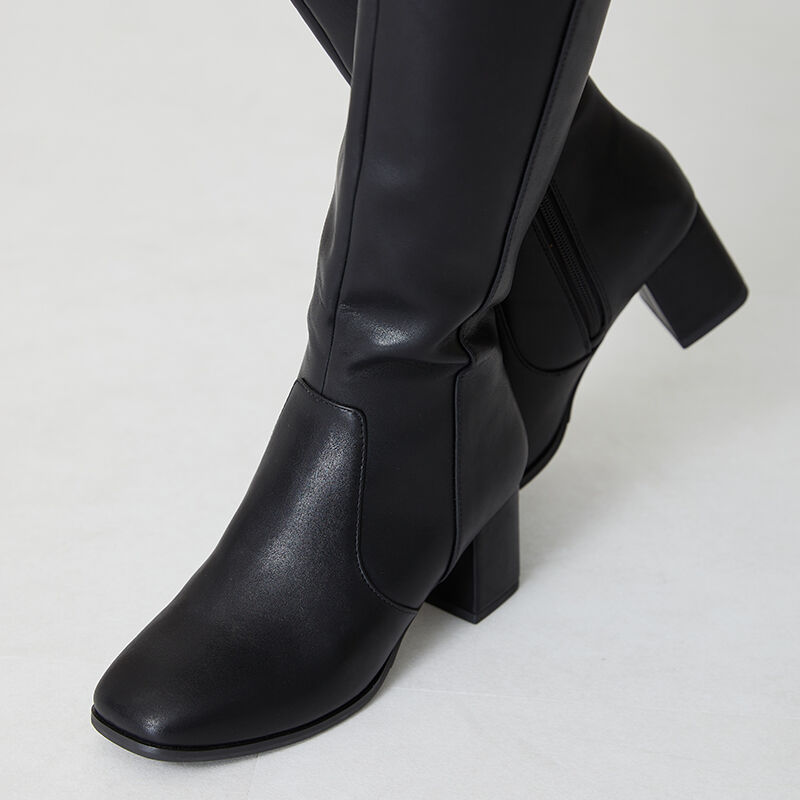 ORiental TRaffic「スクエアトゥヒールロングブーツ/31503」|ロングブーツ|