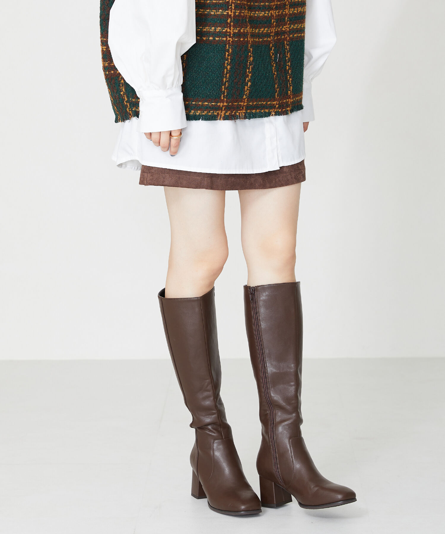 ORiental TRaffic「スクエアトゥヒールロングブーツ/31503」|ロングブーツ|