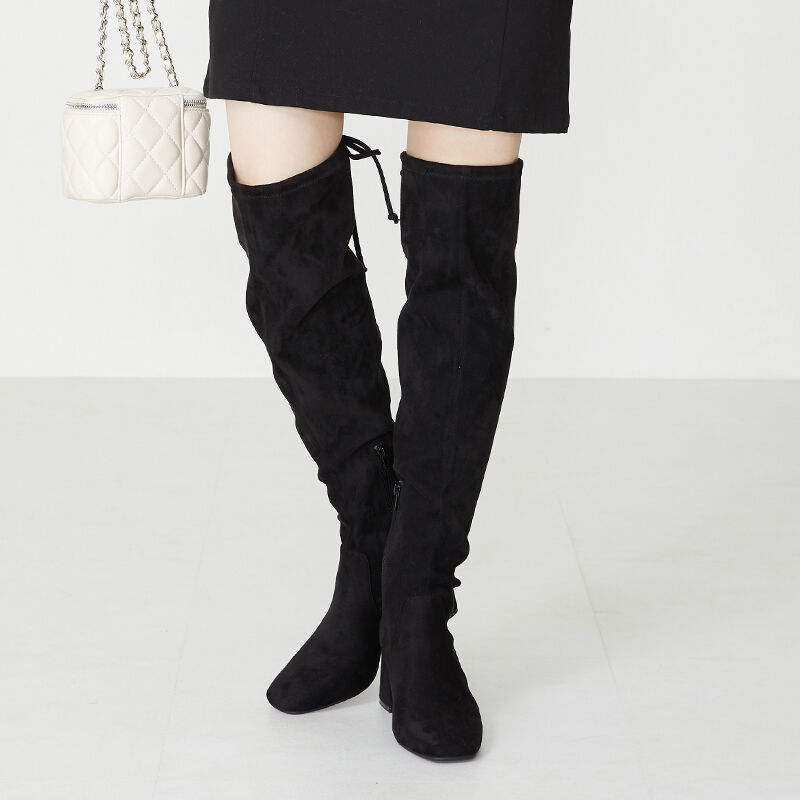 ORiental TRaffic「ニーハイヒールロングブーツ/31506」|ロングブーツ|BLACK