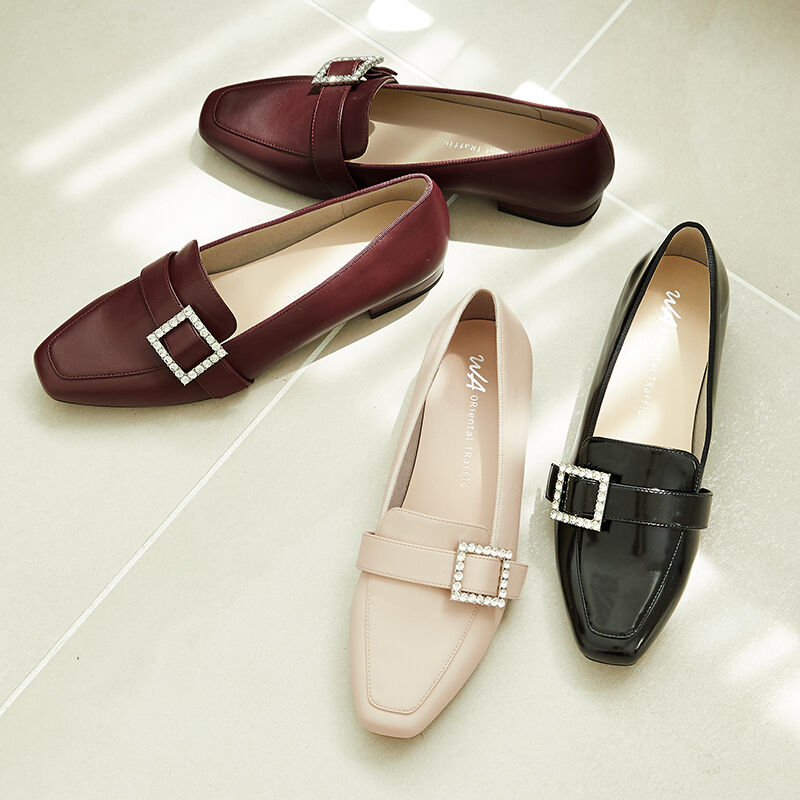 WA Oriental TRaffic「ビジューバックルローファー/32309」|ローファー|RED