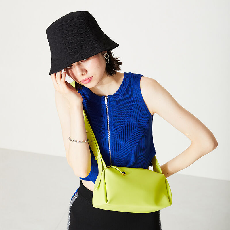 ORiental TRaffic「【BAG】ソフトフェイクレザーショルダーバッグ/BA-204 人気 トレンド　売れてる」|ショルダー・メッセンジャー|YELLOW