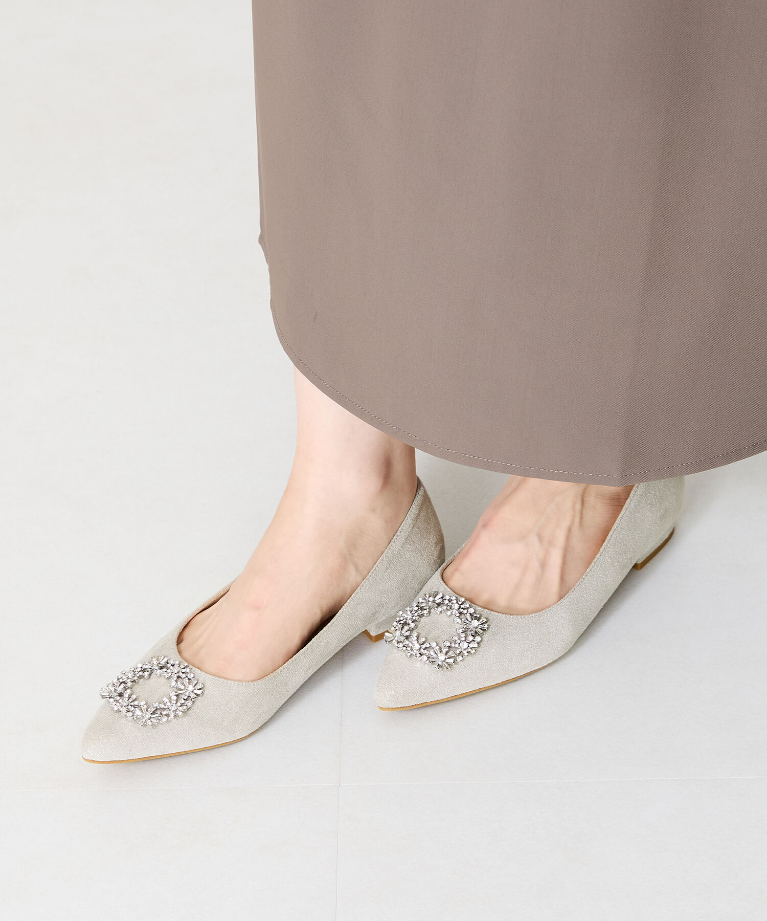 ORiental TRaffic「ビジュー フラット パンプス /41306」|パンプス|