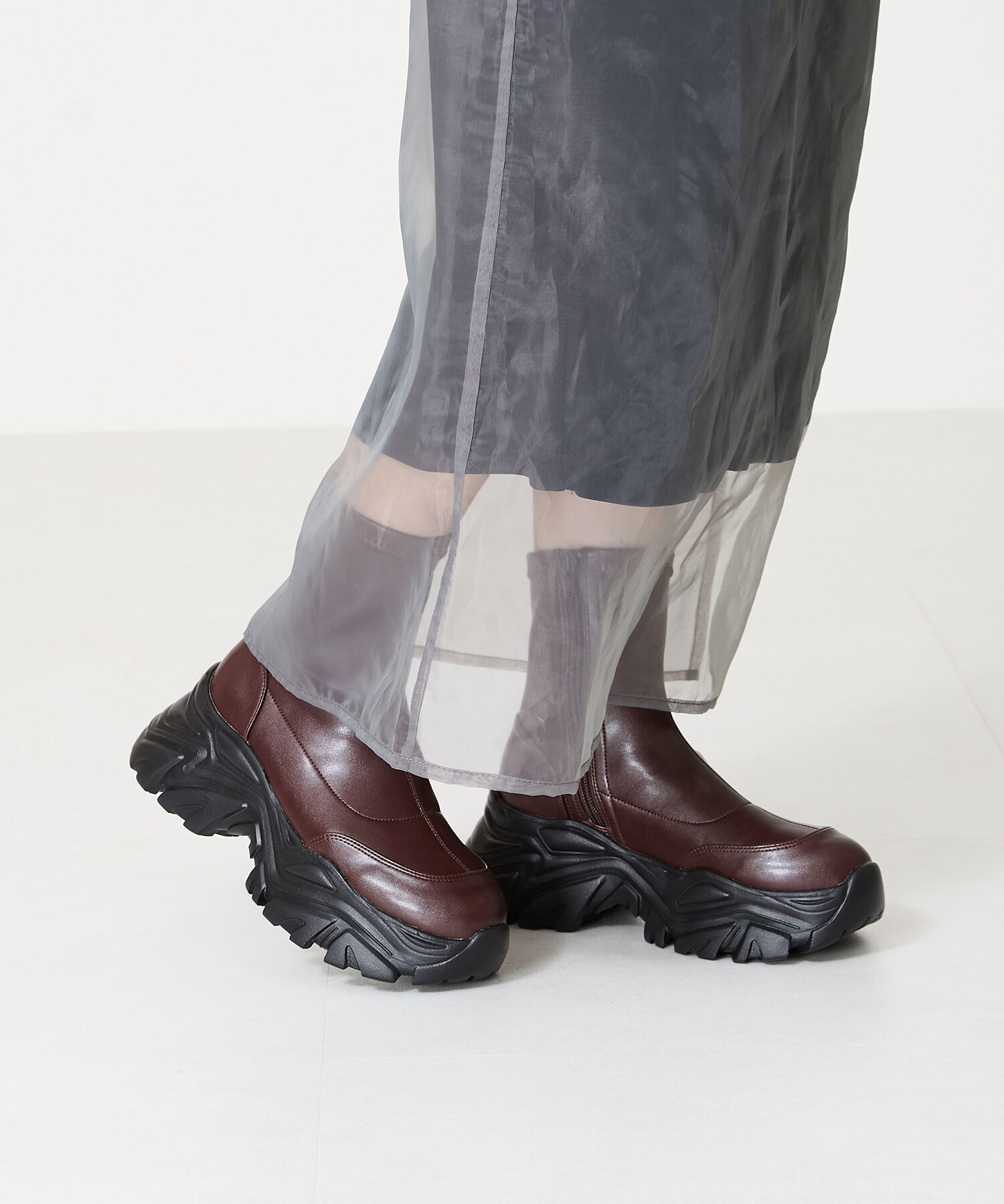 ORiental TRaffic「【 軽量 ・ 厚底 】 スニーカーソール ショートブーツ /41412 ストレッチ 美脚」|スニーカー|