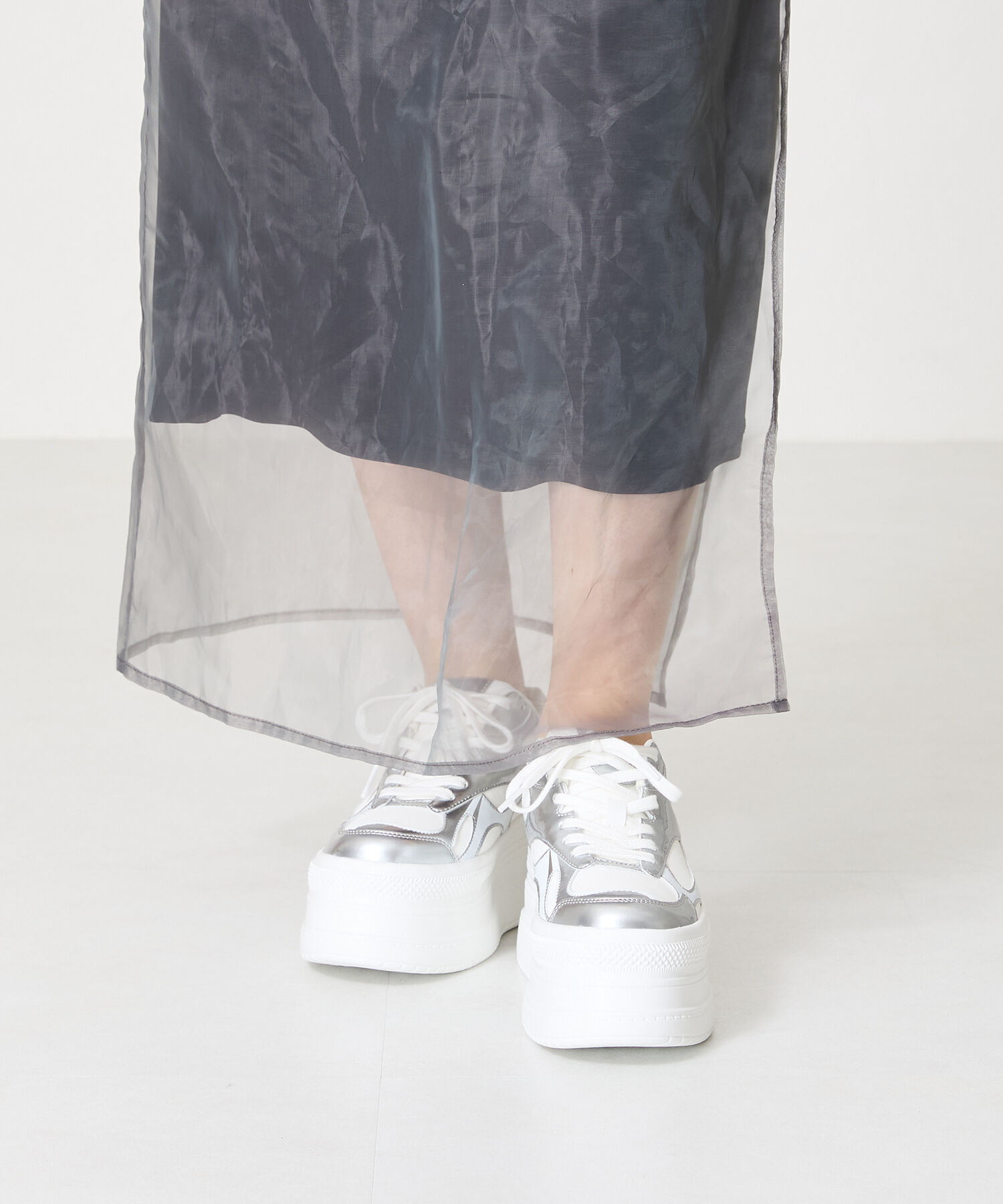 ORiental TRaffic「【トレンド】メタリックラインボリュームソールスニーカー/OT3740 厚底 スニーカー」|スニーカー|