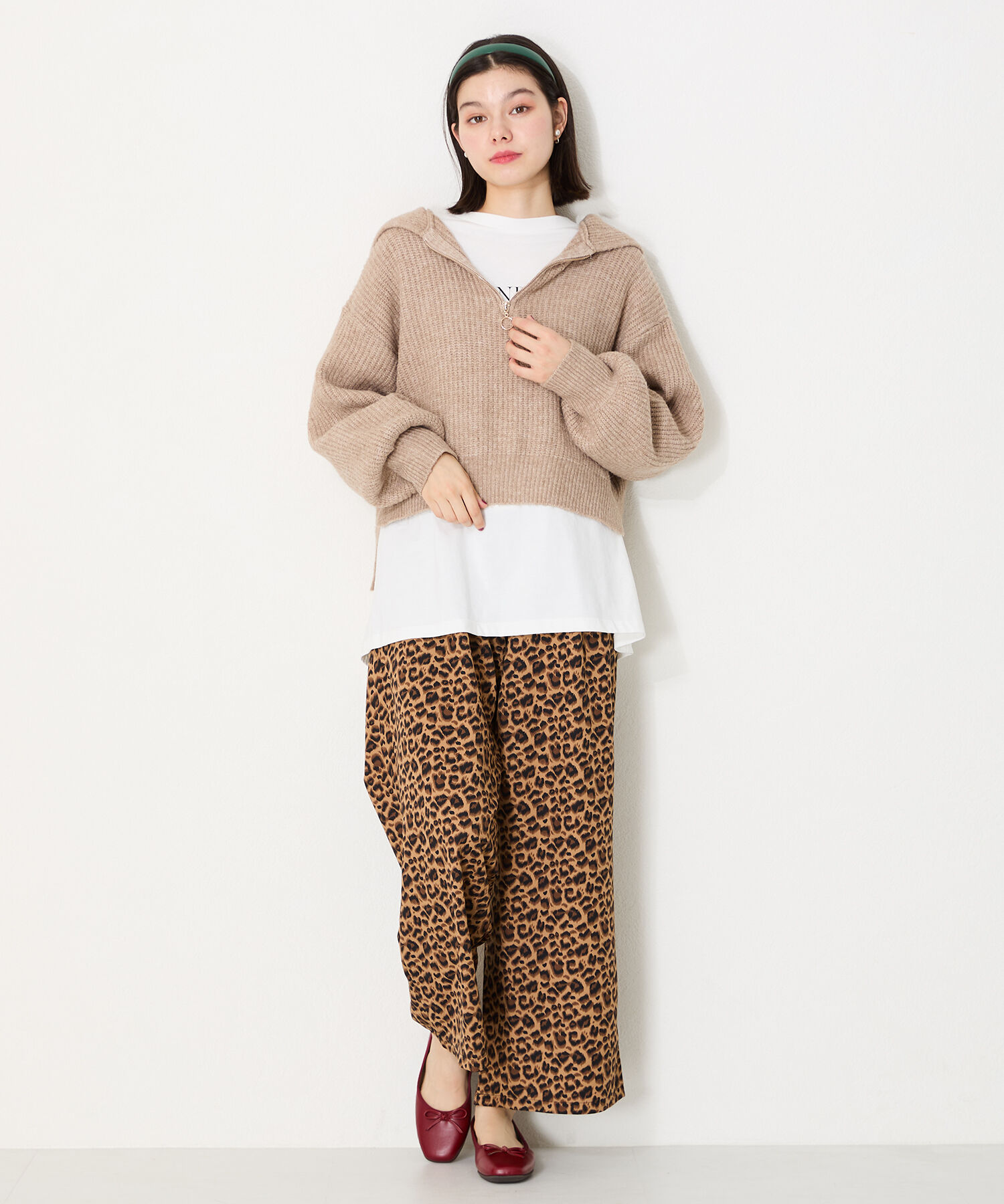 ORiental TRaffic「【WEB限定】 スクエアトゥ バレエシューズ /R-4009 フラット 軽い  厚手クッション」|パンプス|