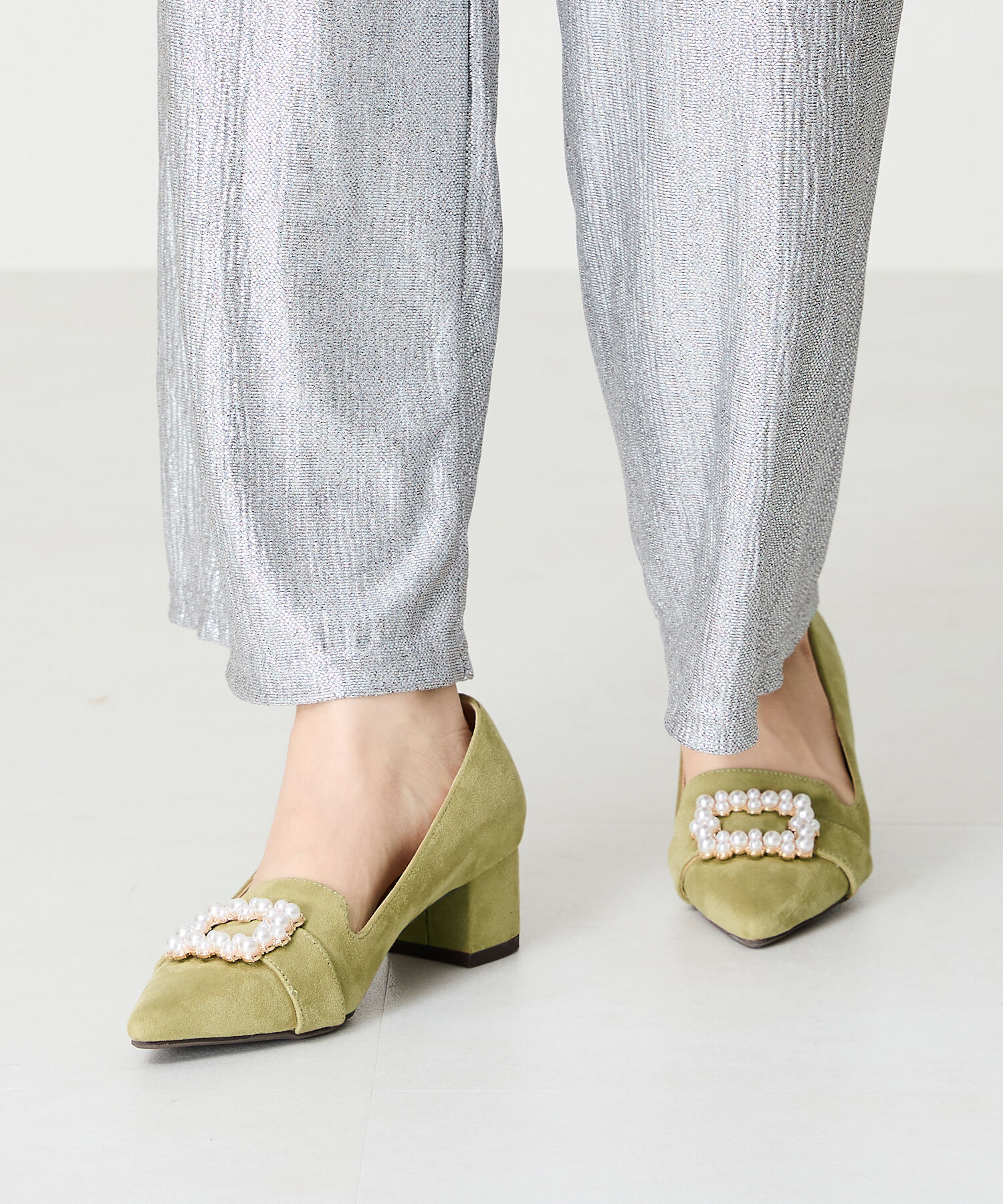 ORiental TRaffic「パール モチーフ ヒール オペラ パンプス /41312」|パンプス|