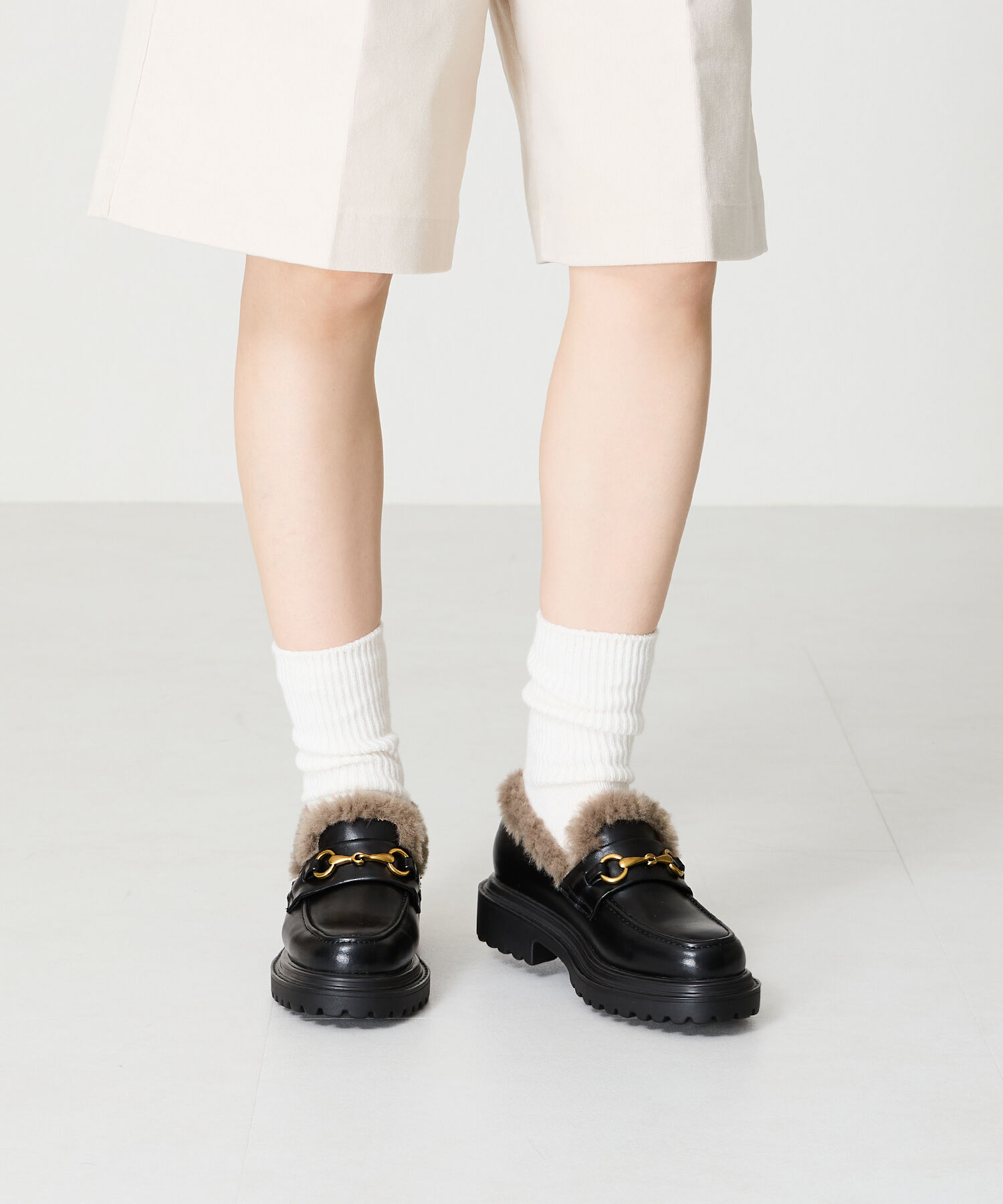 ORiental TRaffic「ビット モチーフ ファー ローファー /41313」|ローファー|