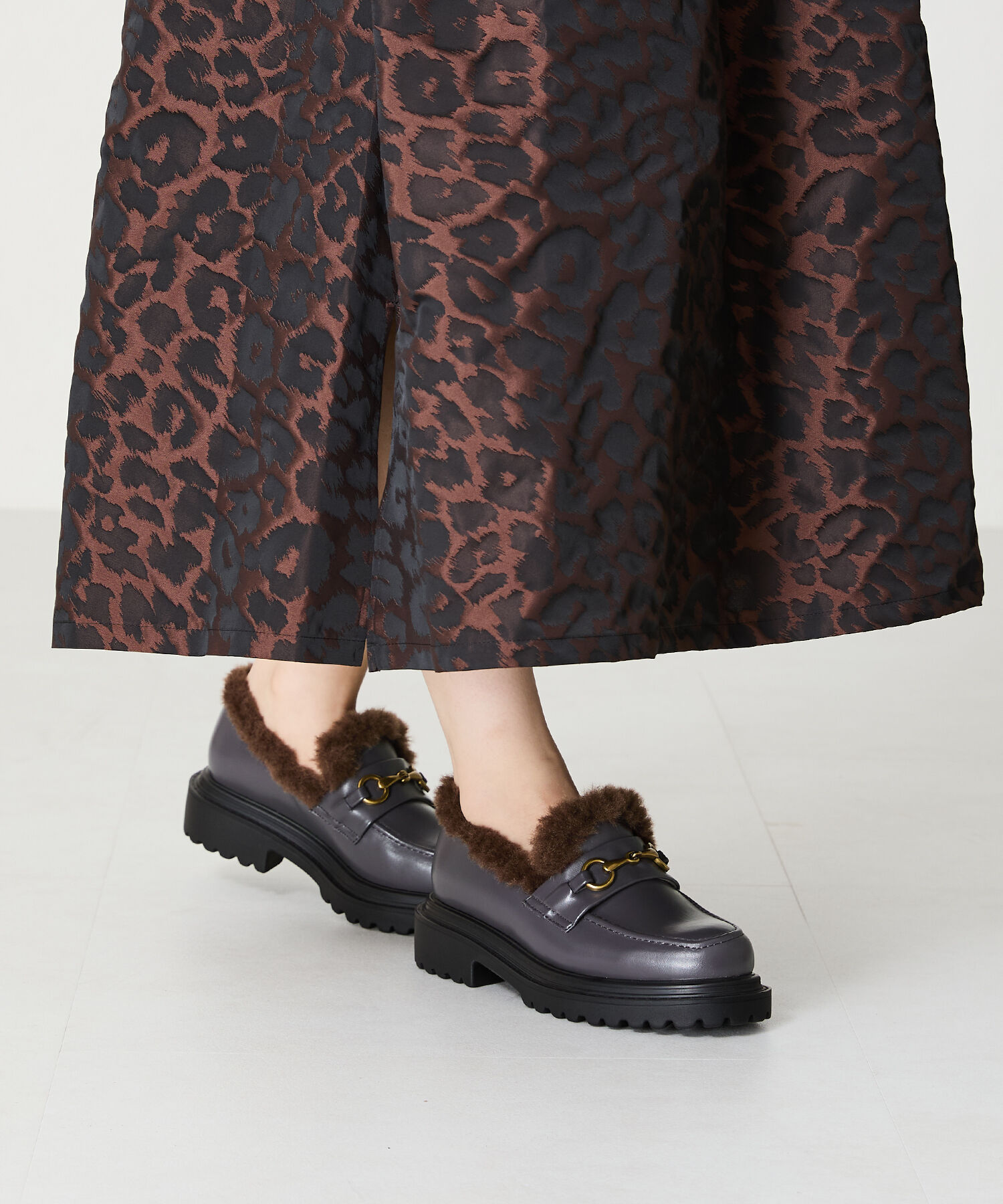 ORiental TRaffic「ビット モチーフ ファー ローファー /41313」|ローファー|