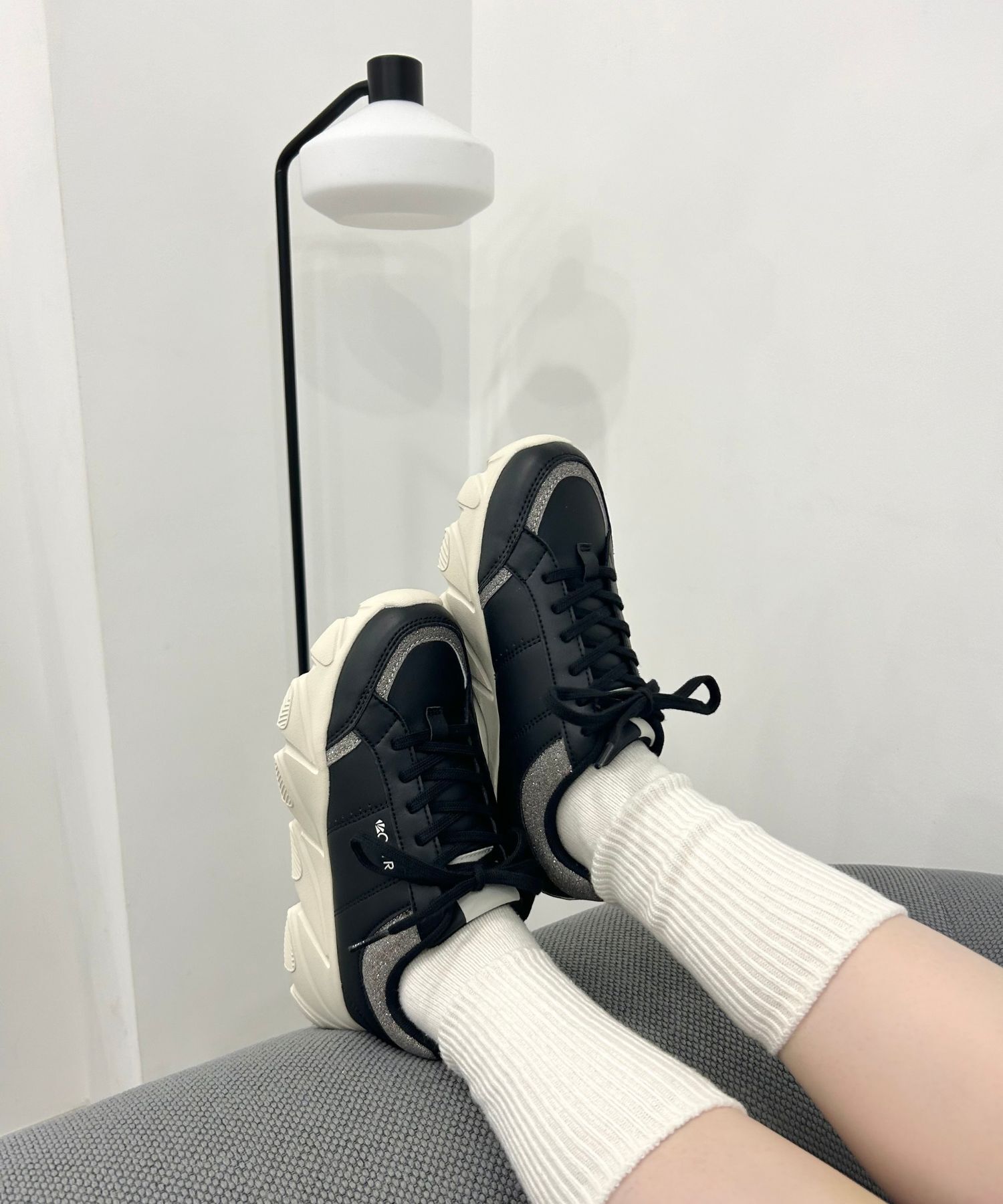 ORiental TRaffic「グリッター&times;スムース厚底スニーカー/OT3741」|スニーカー|