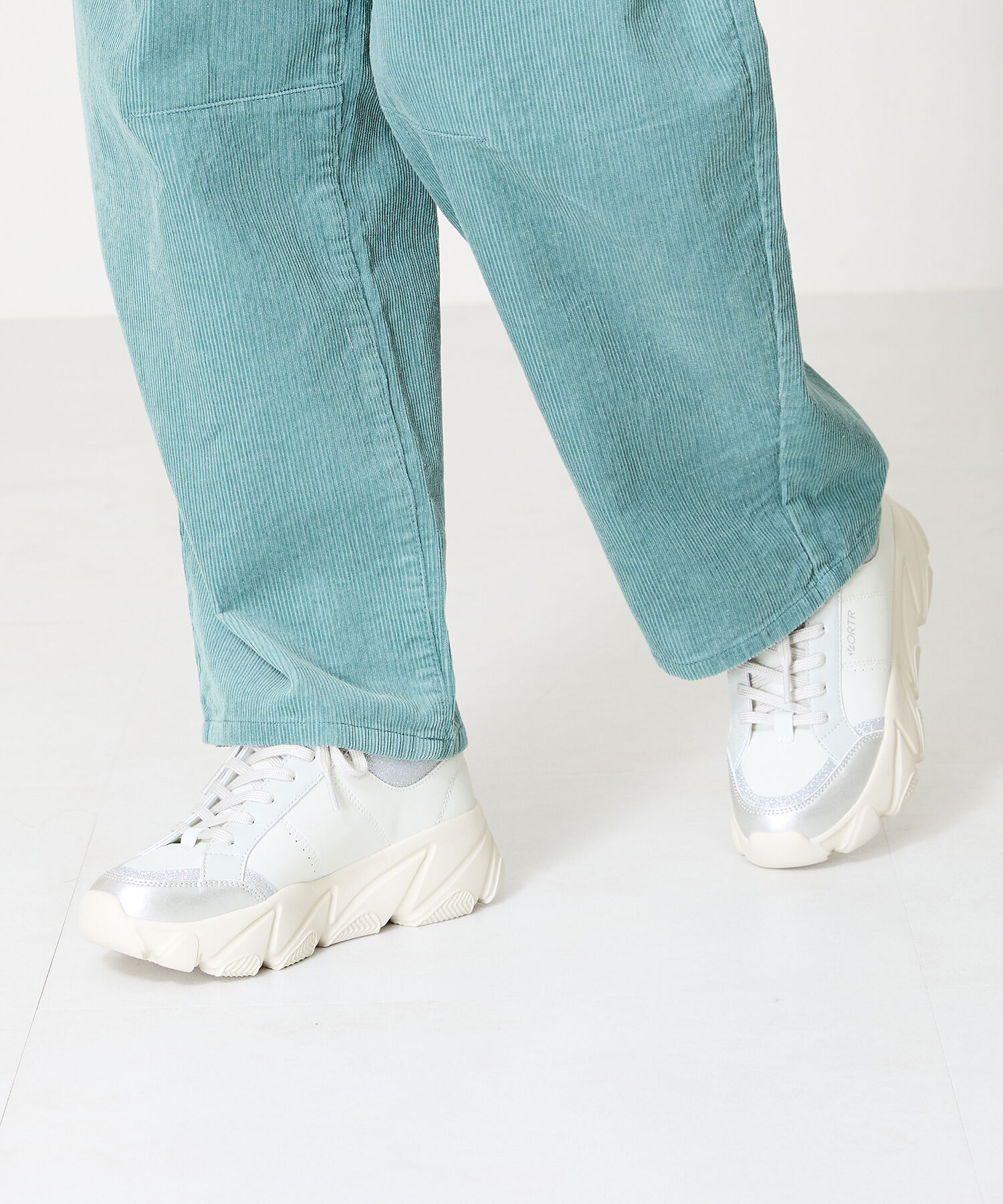 ORiental TRaffic「グリッター&times;スムース厚底スニーカー/OT3741」|スニーカー|