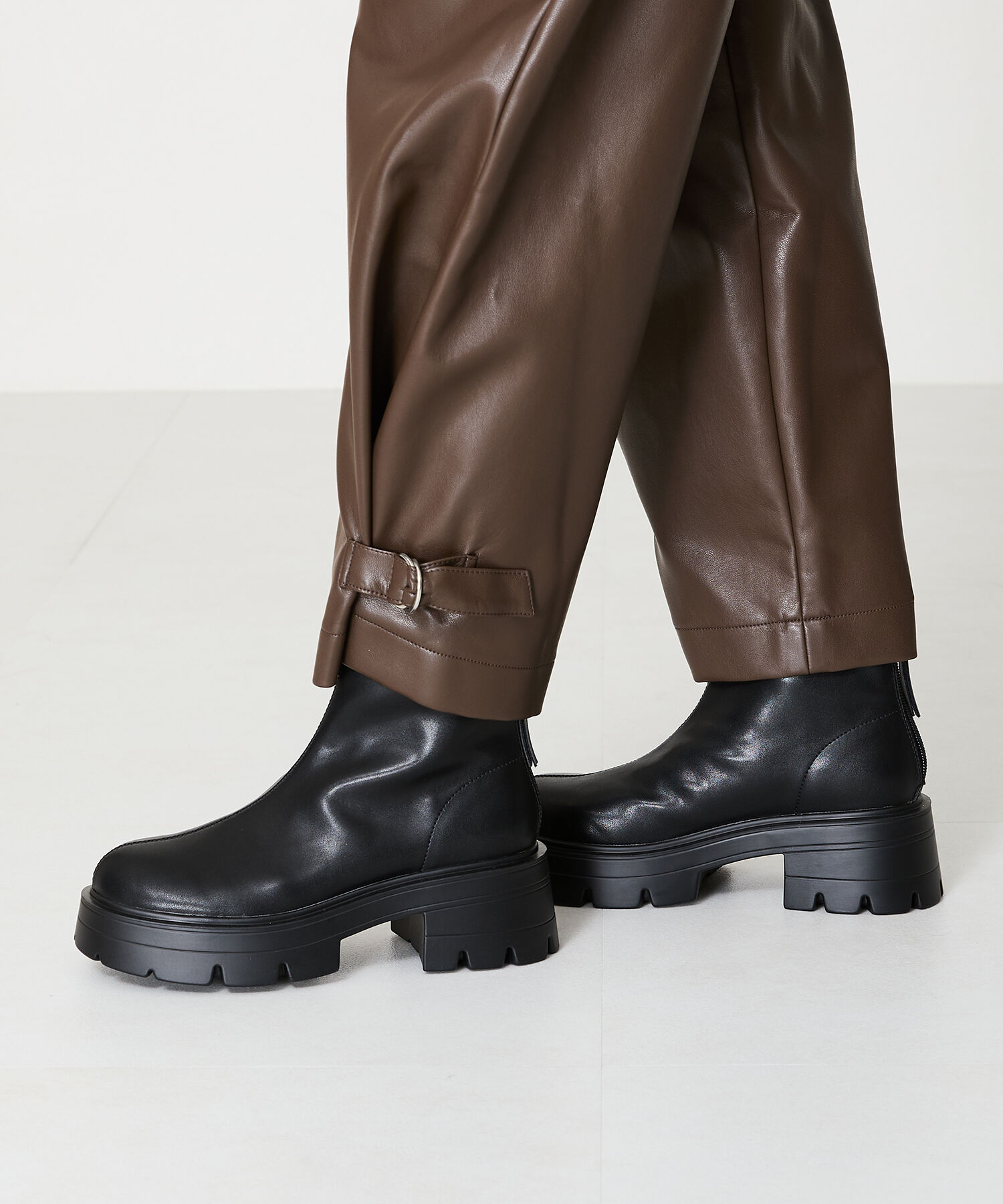 ORiental TRaffic「ソフト レザー 厚底 ショート ブーツ /41416」|ショートブーツ|