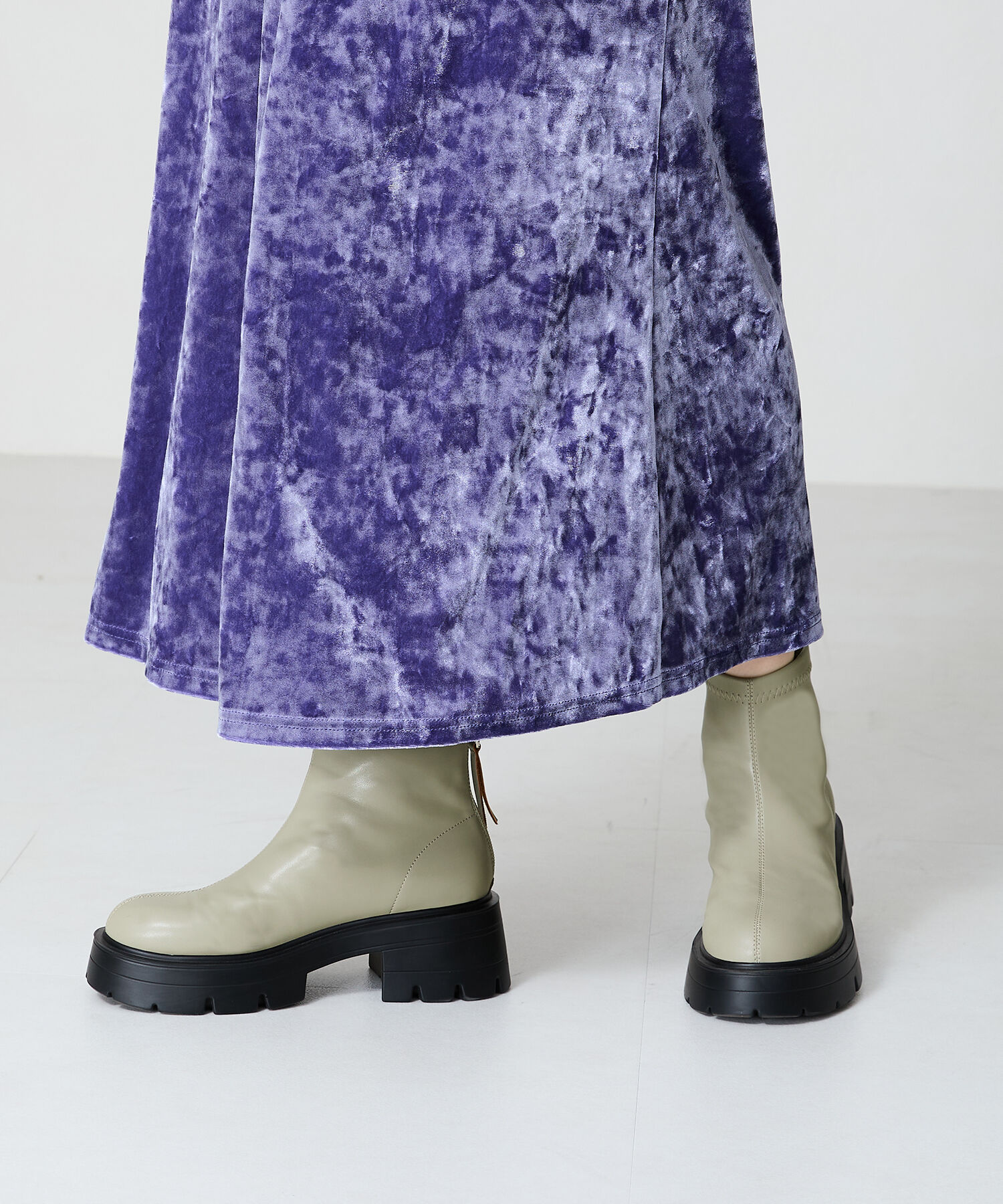 ORiental TRaffic「ソフト レザー 厚底 ショート ブーツ /41416」|ショートブーツ|