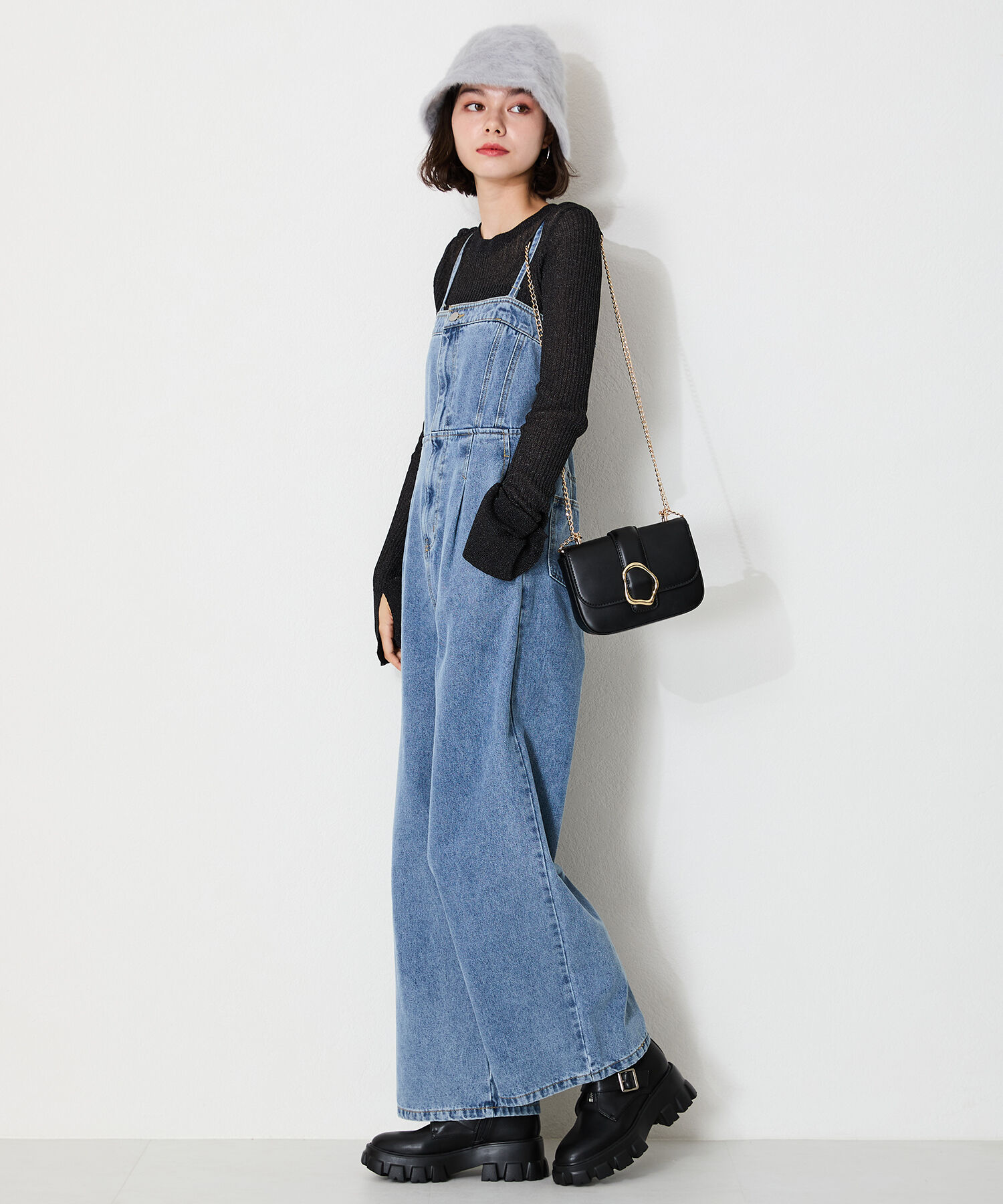 ORiental TRaffic「ジップ デザイン ベルト バックル ブーツ /41417」|ショートブーツ|