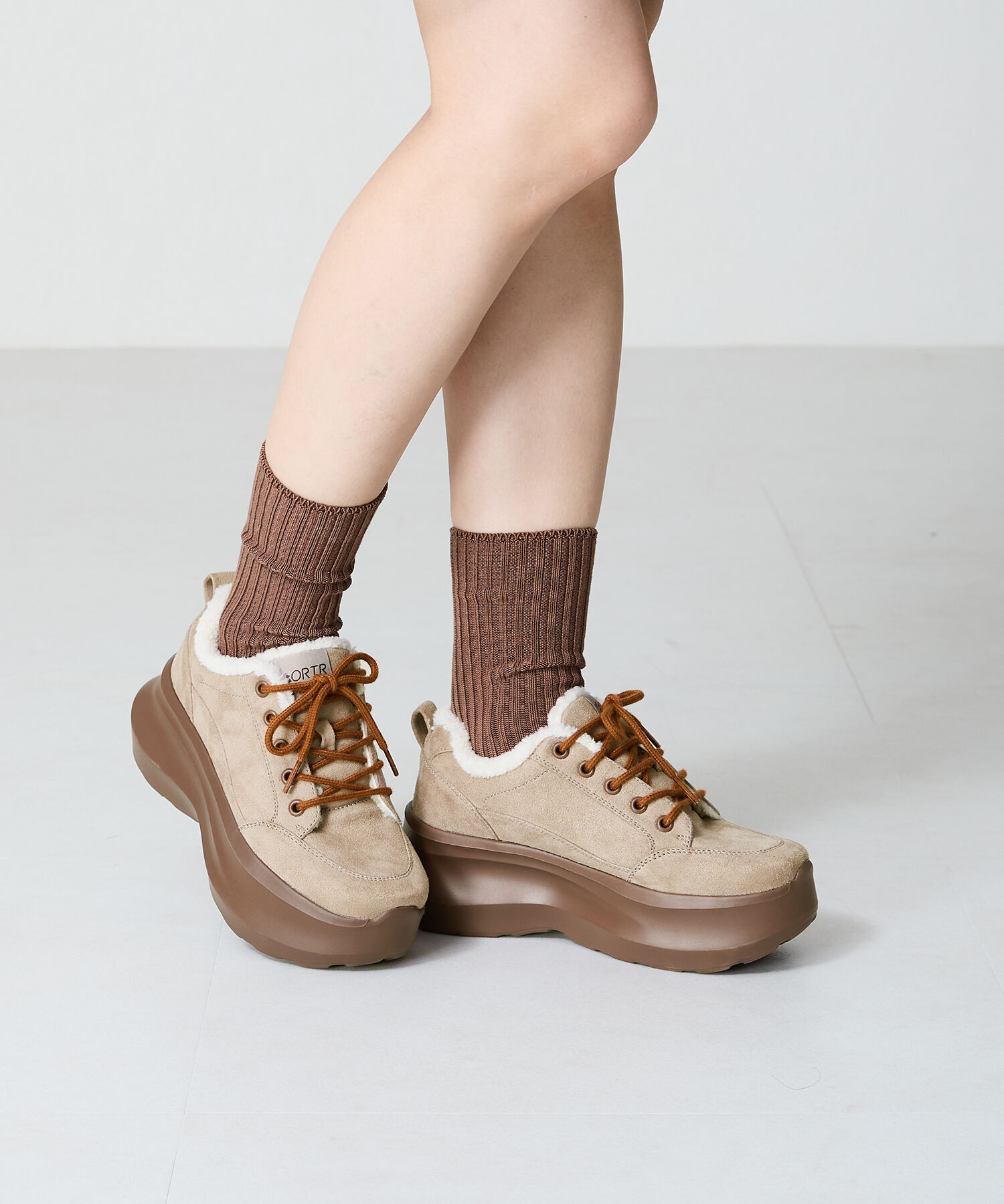 ORiental TRaffic「【 再入荷 】 ボア デザイン 厚底 スニーカー / OT3739」|スニーカー|