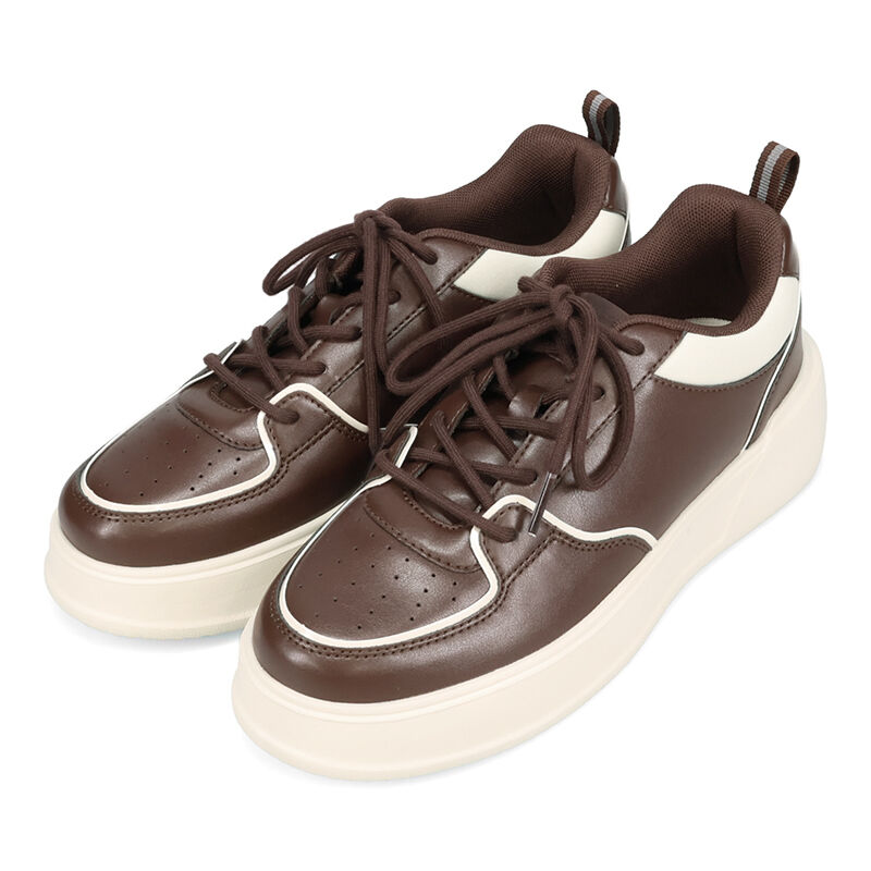 ORiental TRaffic「【新色追加】バイカラー ボリュームソール スニーカー /OT3750 厚底  クッション 軽量」|スニーカー|BROWN