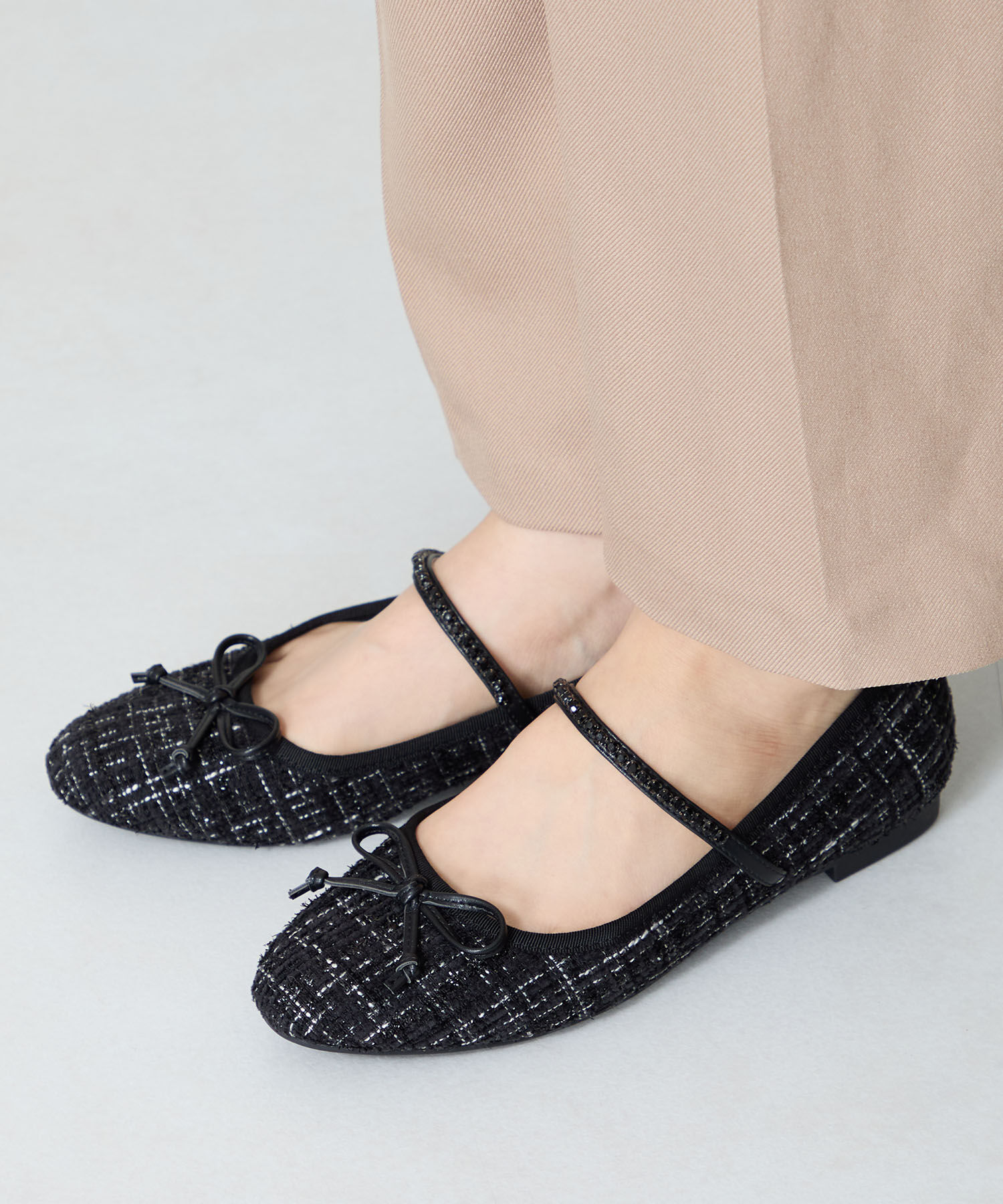 ORiental TRaffic「ツイードバレエストラップパンプス/51106」|パンプス|