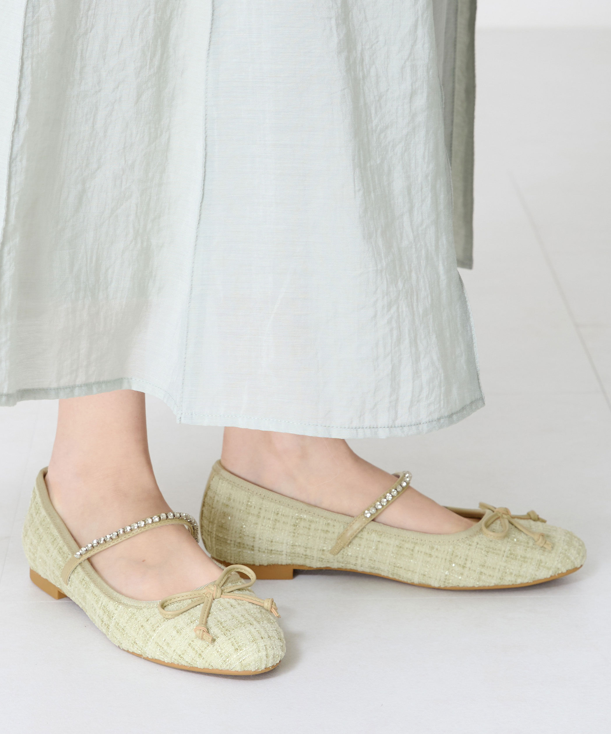 ORiental TRaffic「ツイードバレエストラップパンプス/51106」|パンプス|