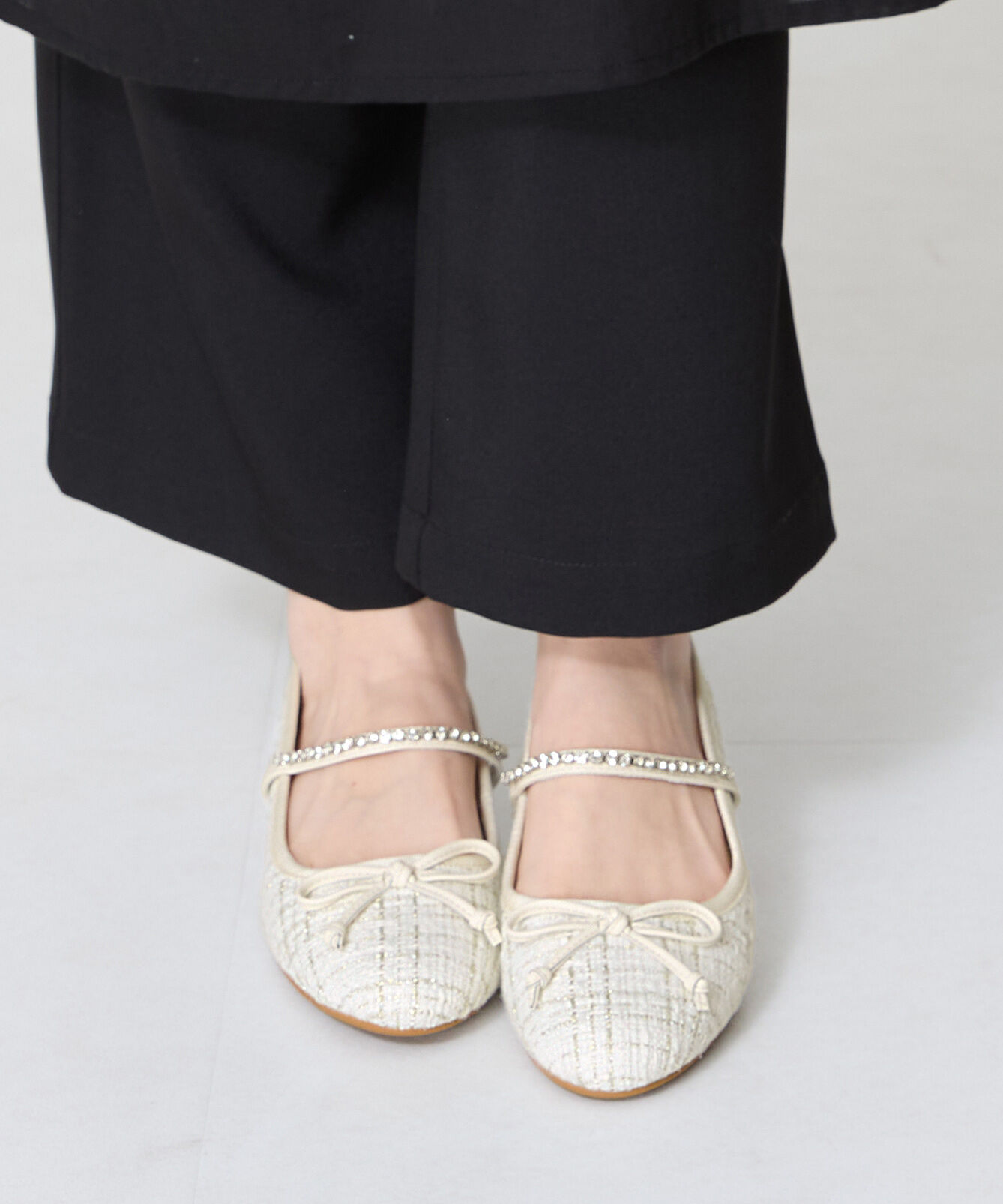 ORiental TRaffic「ツイードバレエストラップパンプス/51106」|パンプス|