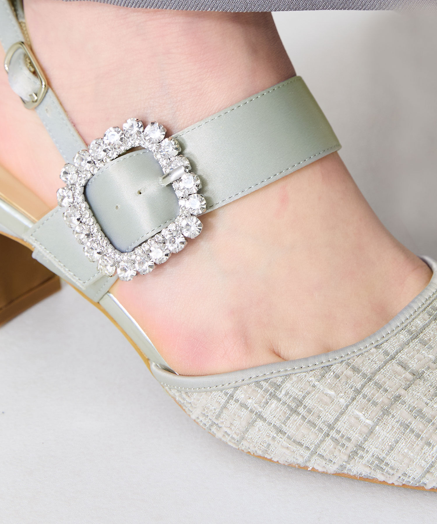 ORiental TRaffic「ビジューストラップツイードパンプス/51115」|パンプス|