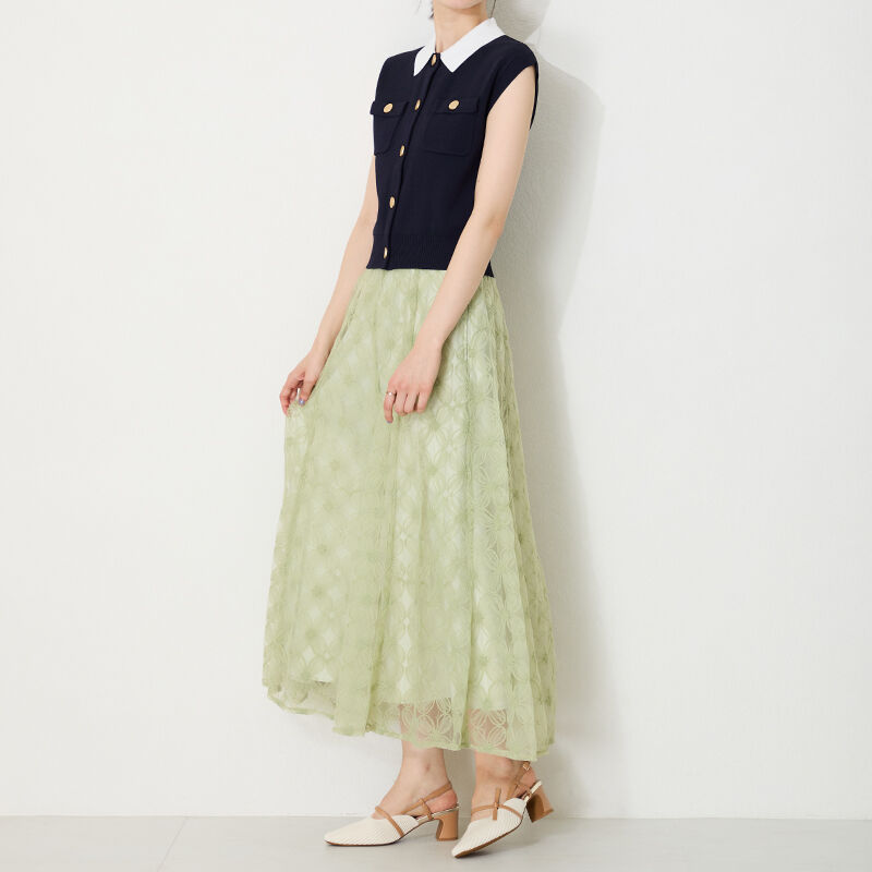 ORiental TRaffic「リブニット細ストラップパンプス/51114 人気 トレンド 売れてる パンプス ニット」|パンプス|