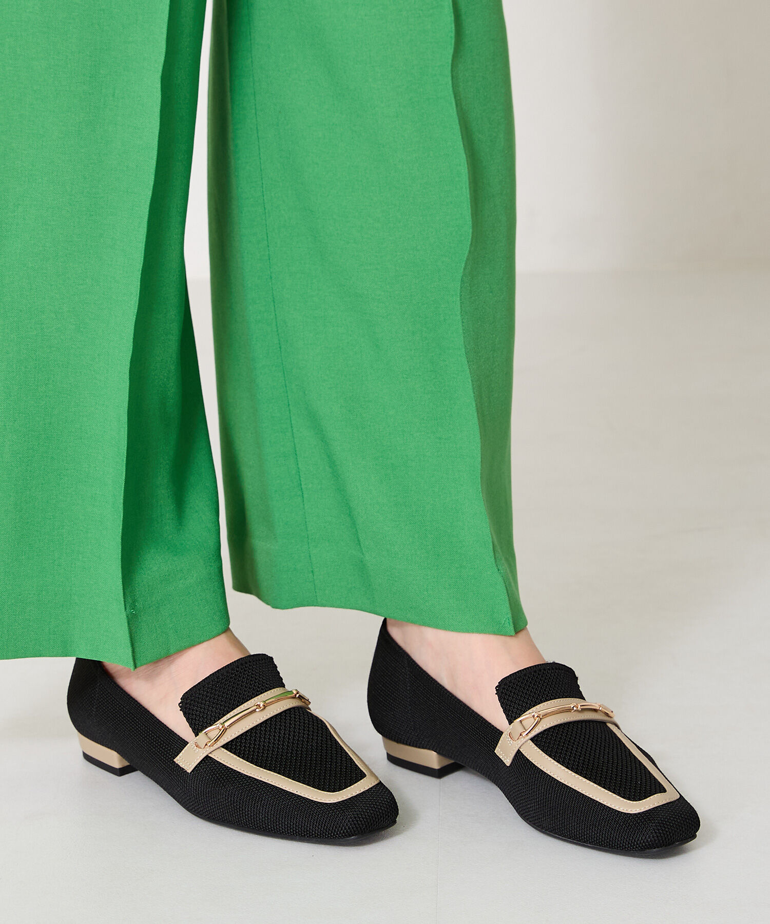 WA Oriental TRaffic「ビットモチーフニットローファー/52102 ローファー 軽い ニット 人気 トレンド 売れてる」|パンプス|