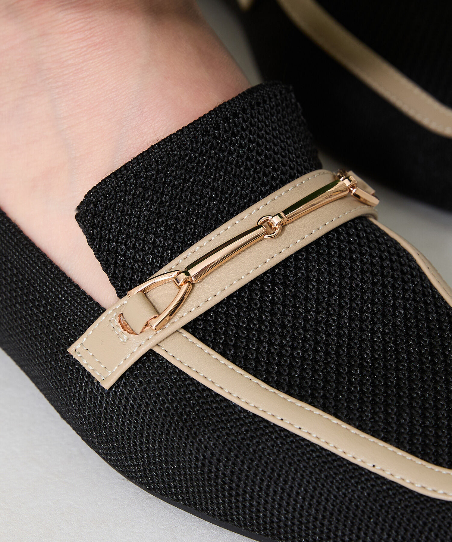 WA Oriental TRaffic「ビットモチーフニットローファー/52102 ローファー 軽い ニット 人気 トレンド 売れてる」|パンプス|