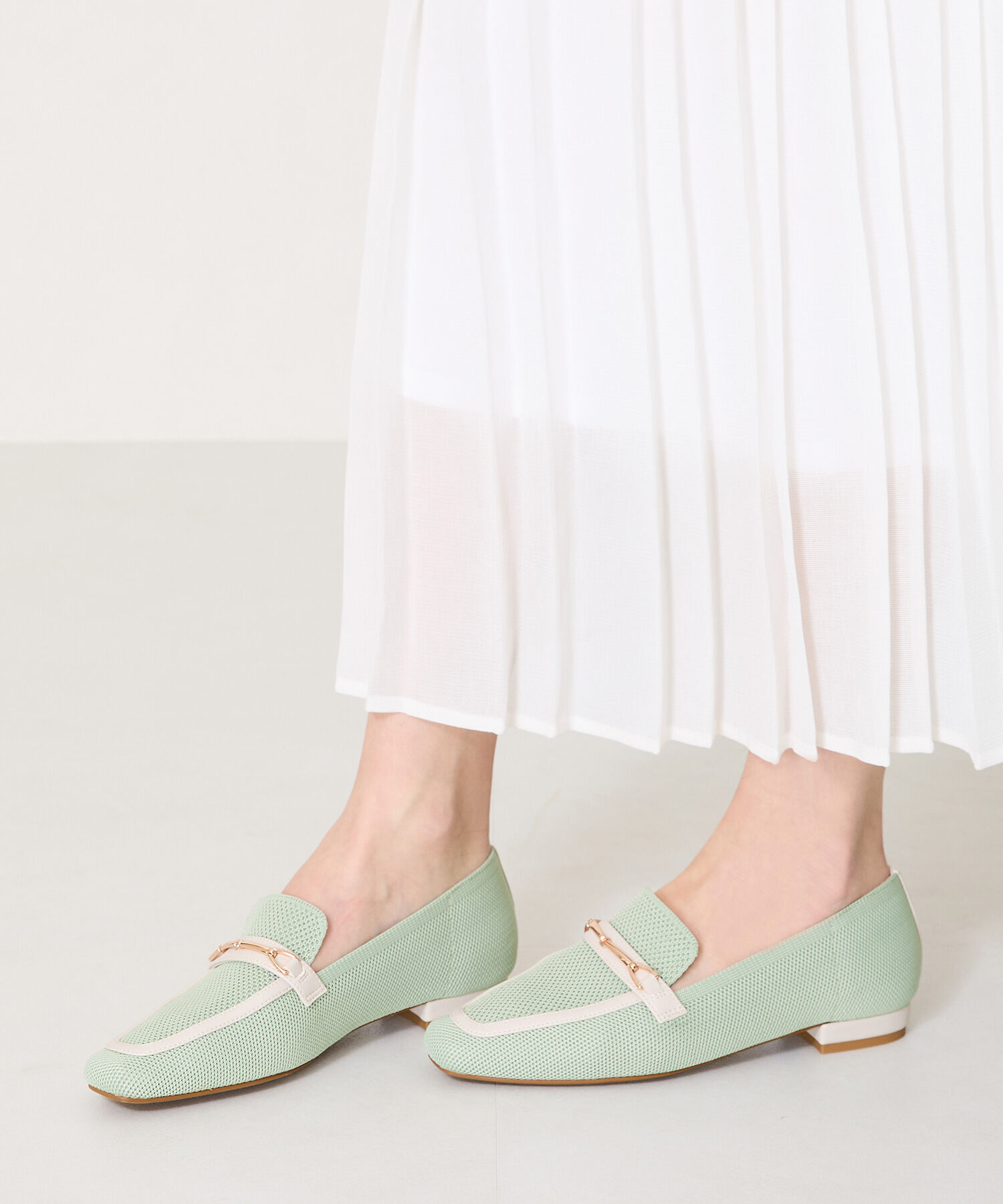 WA Oriental TRaffic「ビットモチーフニットローファー/52102 ローファー 軽い ニット 人気 トレンド 売れてる」|パンプス|