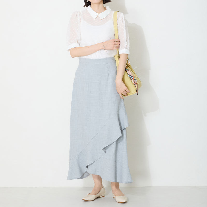 ORiental TRaffic「アシンメトリーデザイン フラット パンプス /55102 通勤靴 すっきりシルエット」|パンプス|