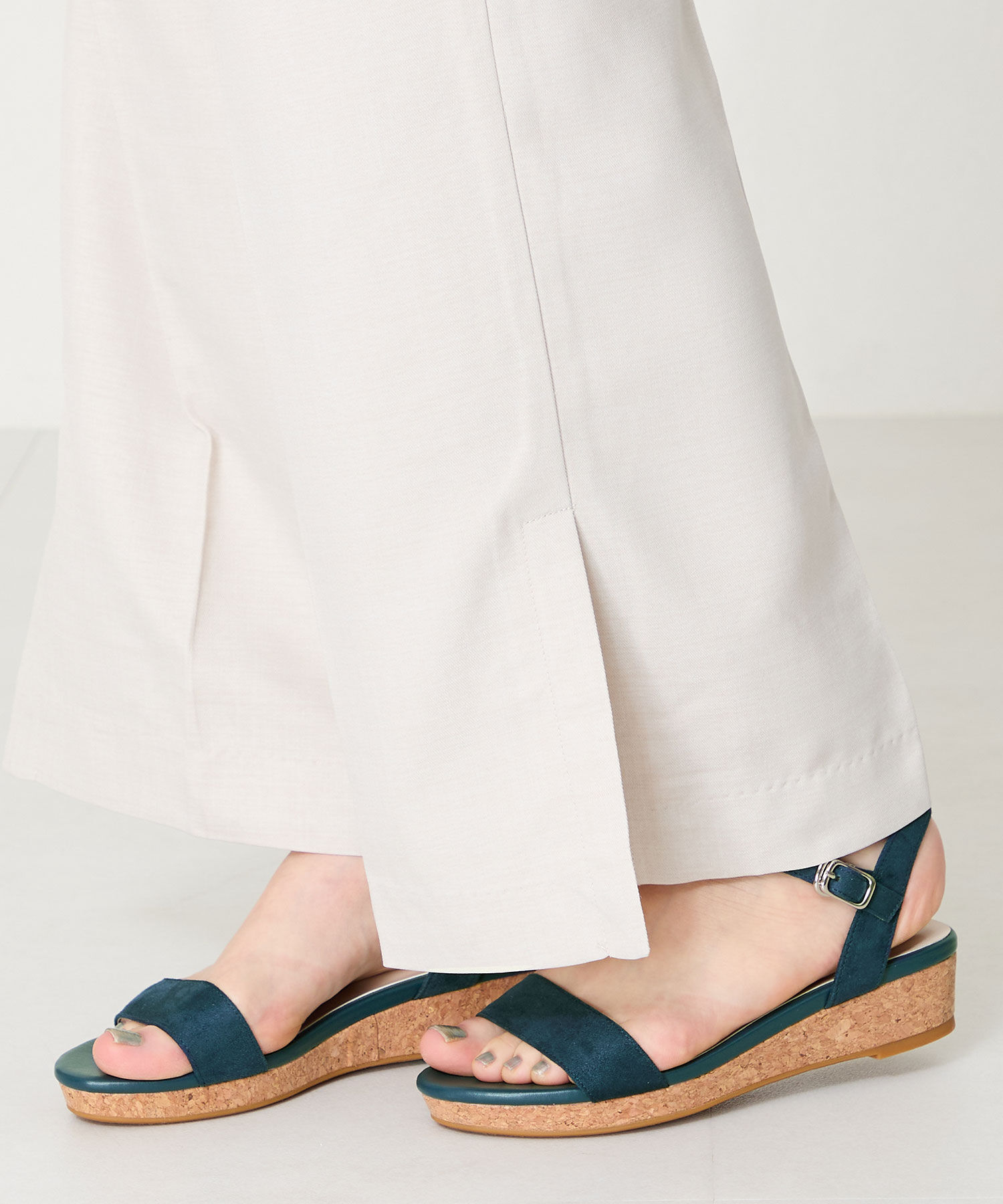 ORiental TRaffic「【WEB限定】ウエッジソールワンベルトサンダル/55203 サンダル 人気 トレンド 売れてる」|サンダル|