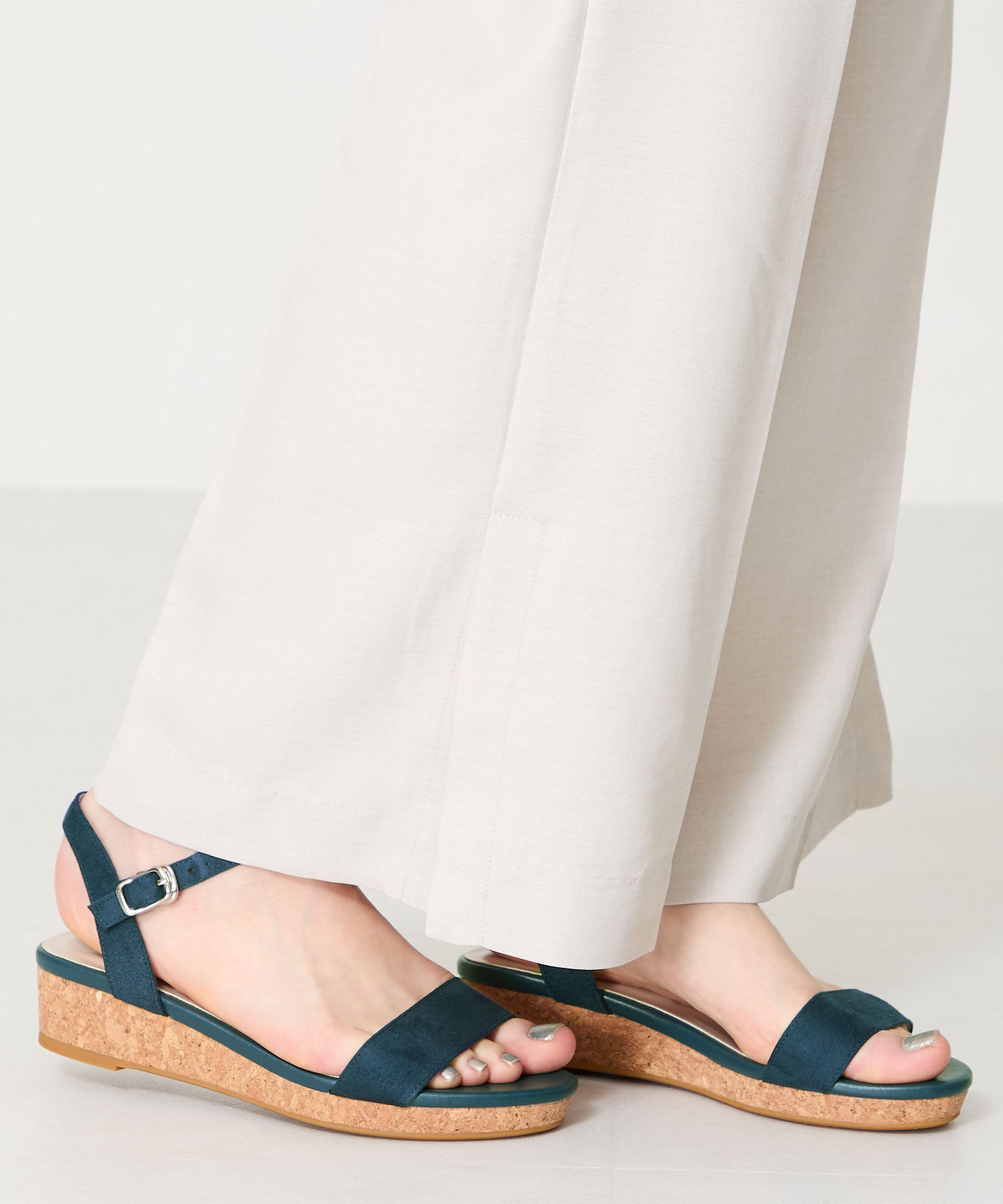 ORiental TRaffic「【WEB限定】ウエッジソールワンベルトサンダル/55203 サンダル 人気 トレンド 売れてる」|サンダル|