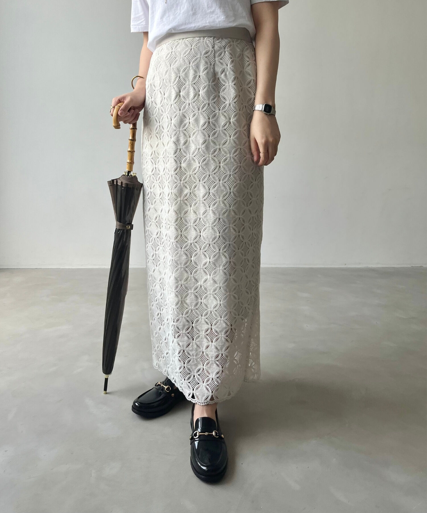 ORiental TRaffic「【防水】ビットモチーフ PVC レイン ローファー /R-1021 柔らかい 通勤 ゆったり」|パンプス|