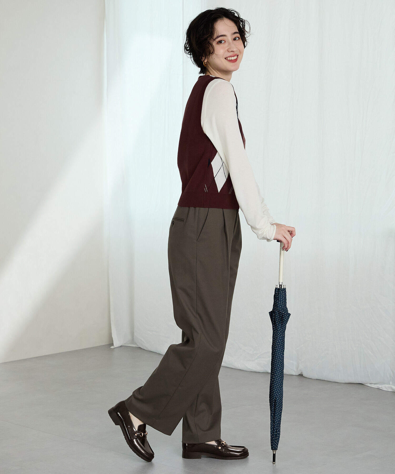 ORiental TRaffic「【防水】ビットモチーフ PVC レイン ローファー /R-1021 柔らかい 通勤 ゆったり」|パンプス|