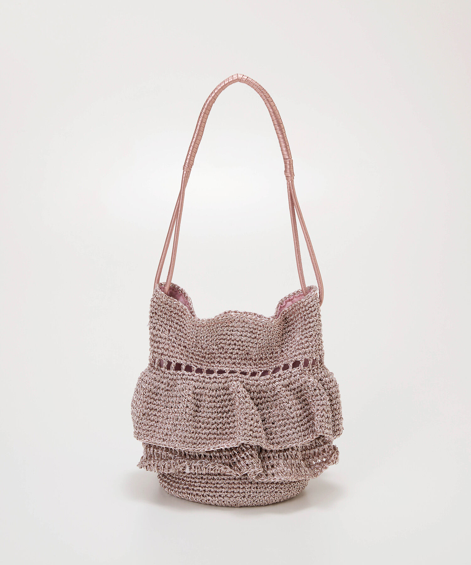 TOPKAPI BREATH「【TREASURE TOPKAPI】メタルコード フリル ショルダーバッグ」|ショルダー・メッセンジャー|シャンパン