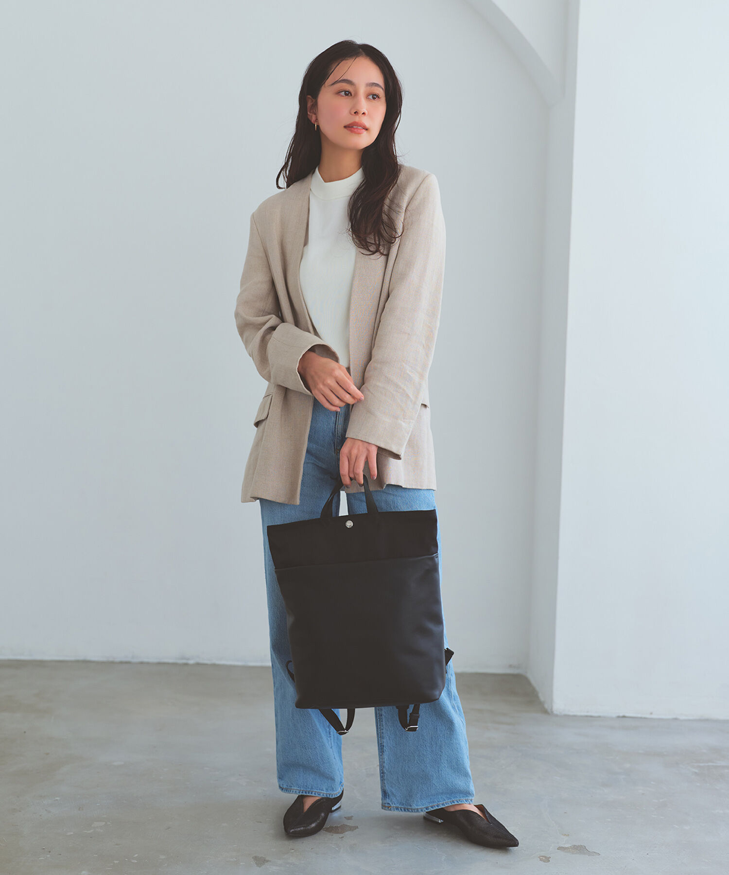 TOPKAPI BREATH「【Breath TOPKAPI】LINEA リネア レザーコンビ リュック バックパック　A4 / 軽量」|リュック|