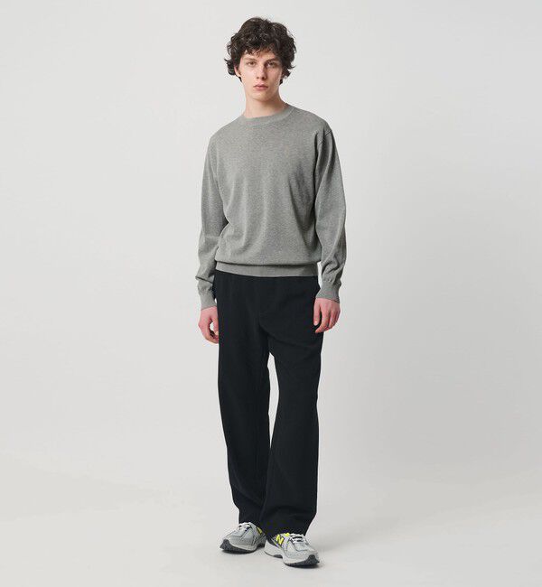 UNITED ARROWS「ハイツイストコットン ハイゲージ クルーネックニット 接触冷感」|ニット・セーター|