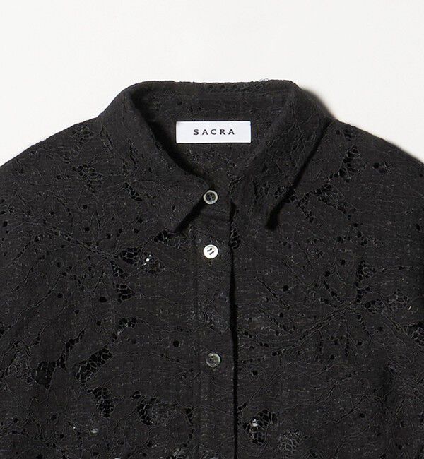 UNITED ARROWS「＜SACRA＞レース シャツブラウス」|シャツ・ブラウス|