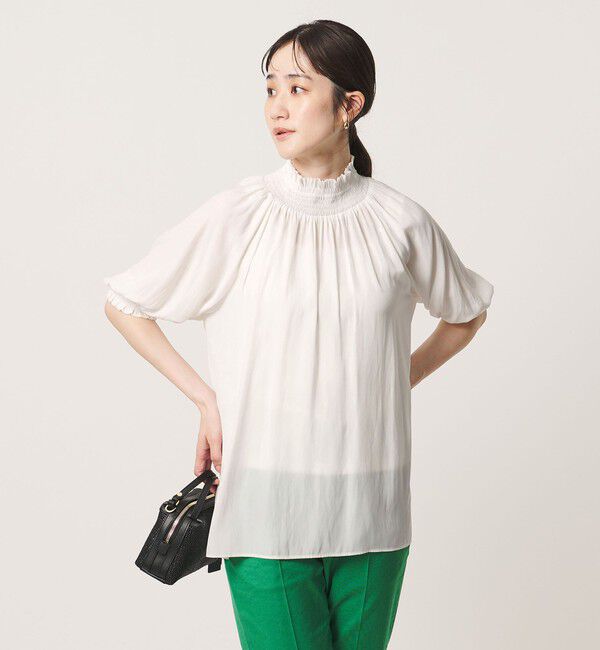 UNITED ARROWS「シャーリング ハイネック シャツ ブラウス」|シャツ・ブラウス|